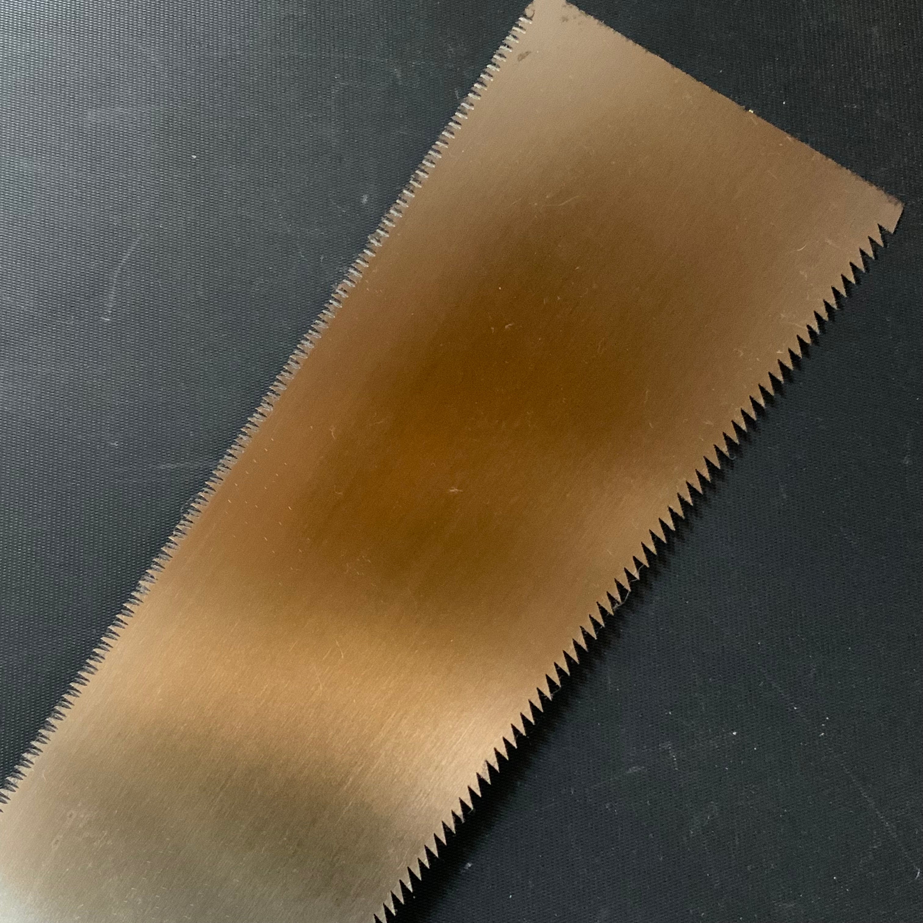 #R40 Ready to use! Old stock Double Edge Saw with Eddy Type Handles set by Kurashige 直ぐ使い 倉重栄助 目立 渦巻き柄 両刃鋸 210mm