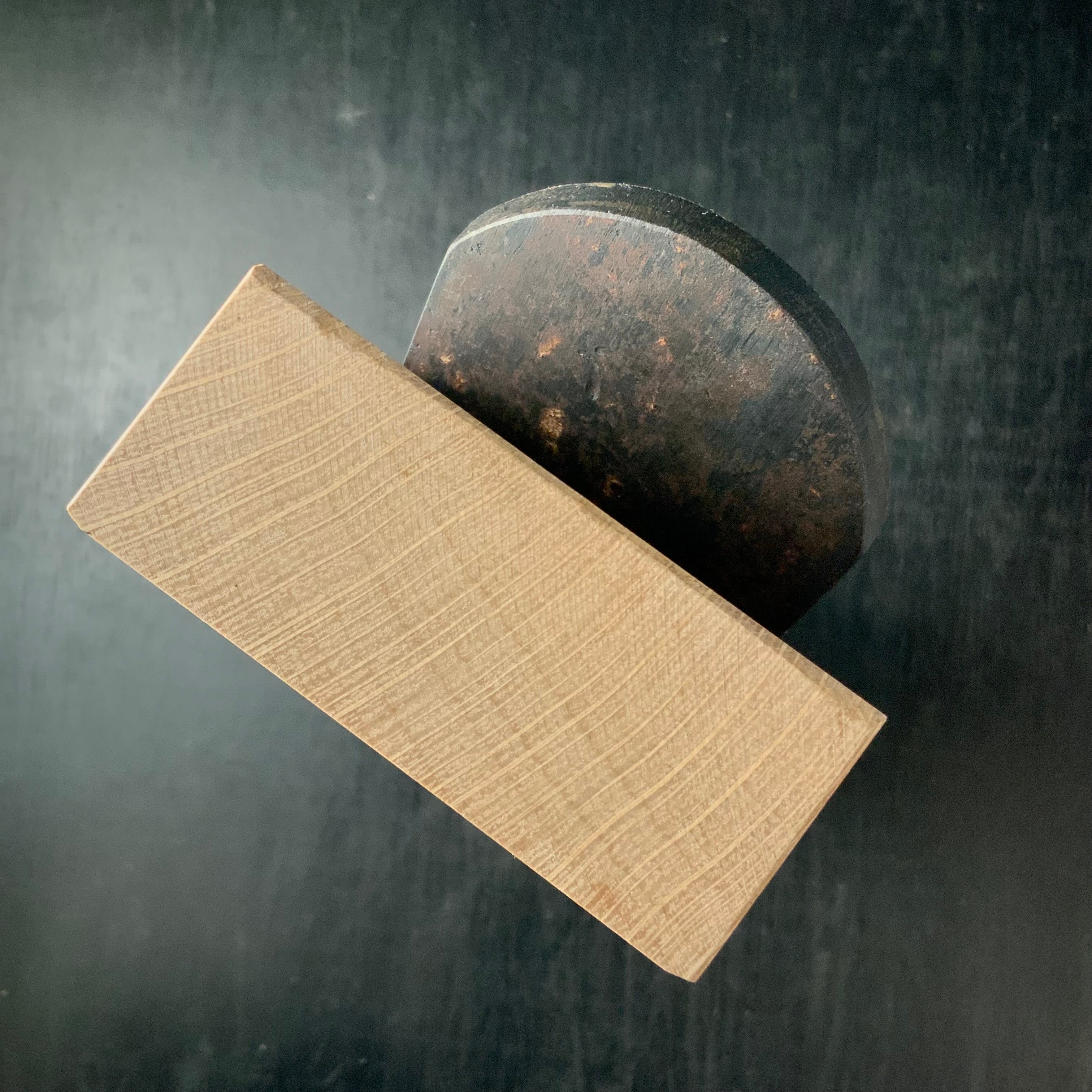 Old stock2 Yabane Smoothing Plane (Kanna) by Ishido Master 石堂輝秀作 矢羽根 仕上げ鉋 70mm