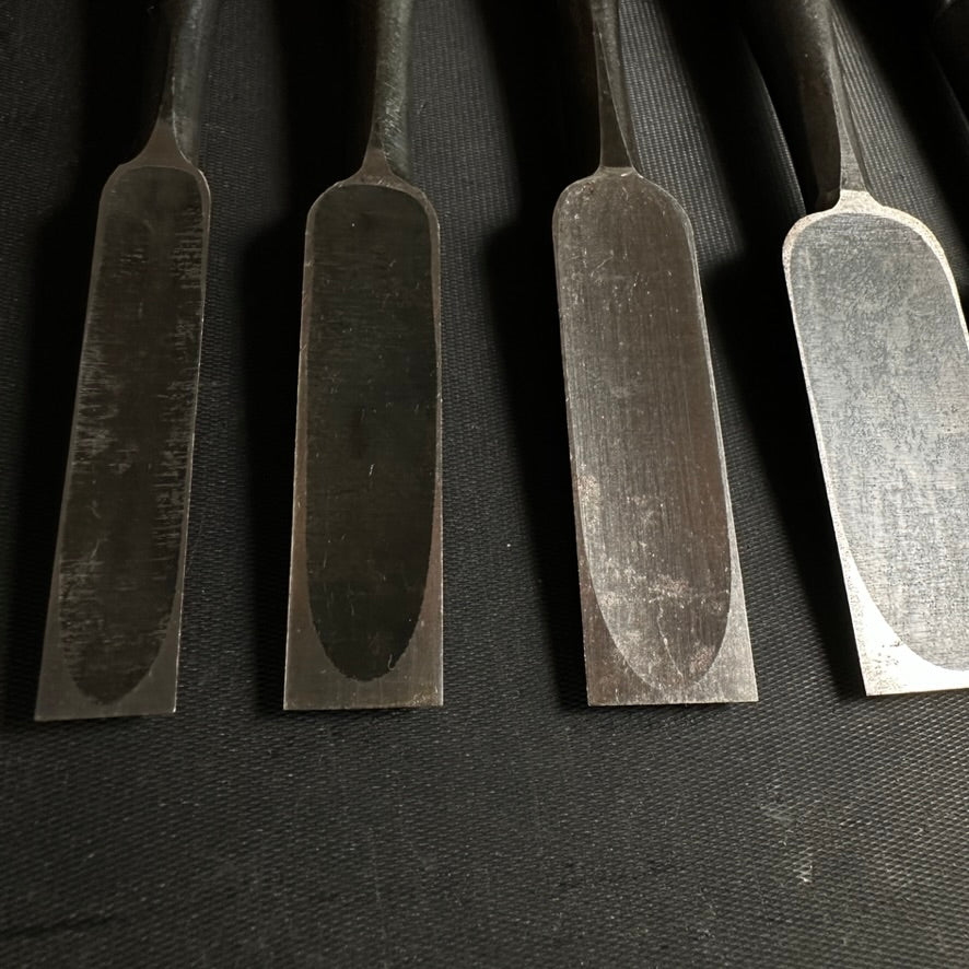 #M141 Mixed set for beginner Bench chisels set by unknown smith バラ鑿合わせ 初心者におすすめ 追入組鑿作者不明