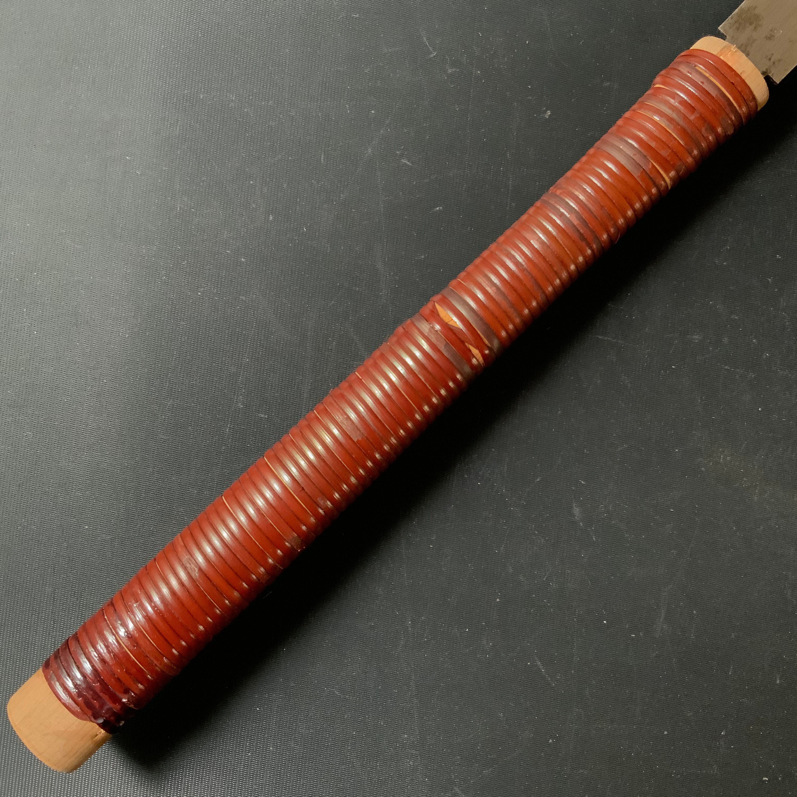 #R34 Ready to use! Old stock Double Edge Saw with Eddy Type Handles set by Kurashige 直ぐ使い 倉重栄助 目立 渦巻き柄 両刃鋸 210mm