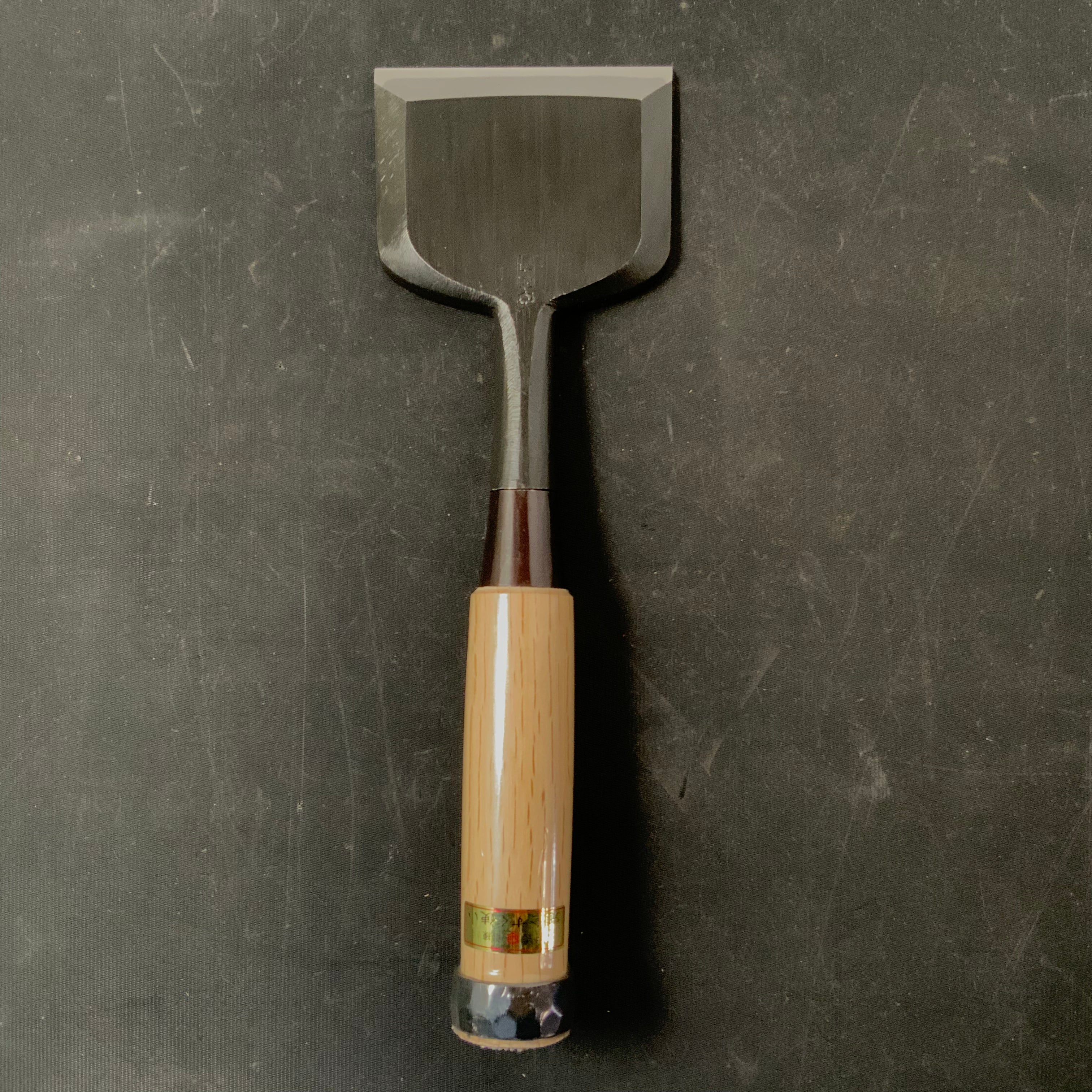 Tasai Bench chisels (Oirenomi) with blue steel 田斎作 黒仕上 追入鑿 75mm