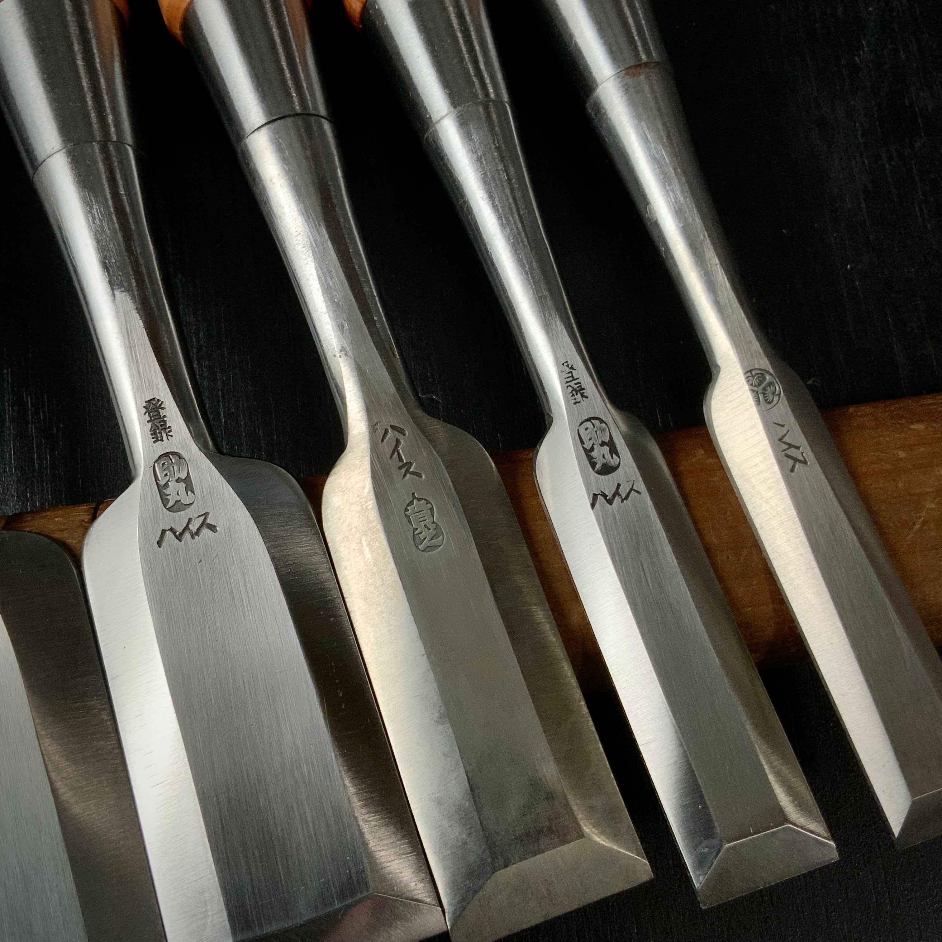 #2 Sukemaru High-Speed Steel Bench chisels 5pc set 助丸ハイス 追入組鑿 Oirenomi 5本組