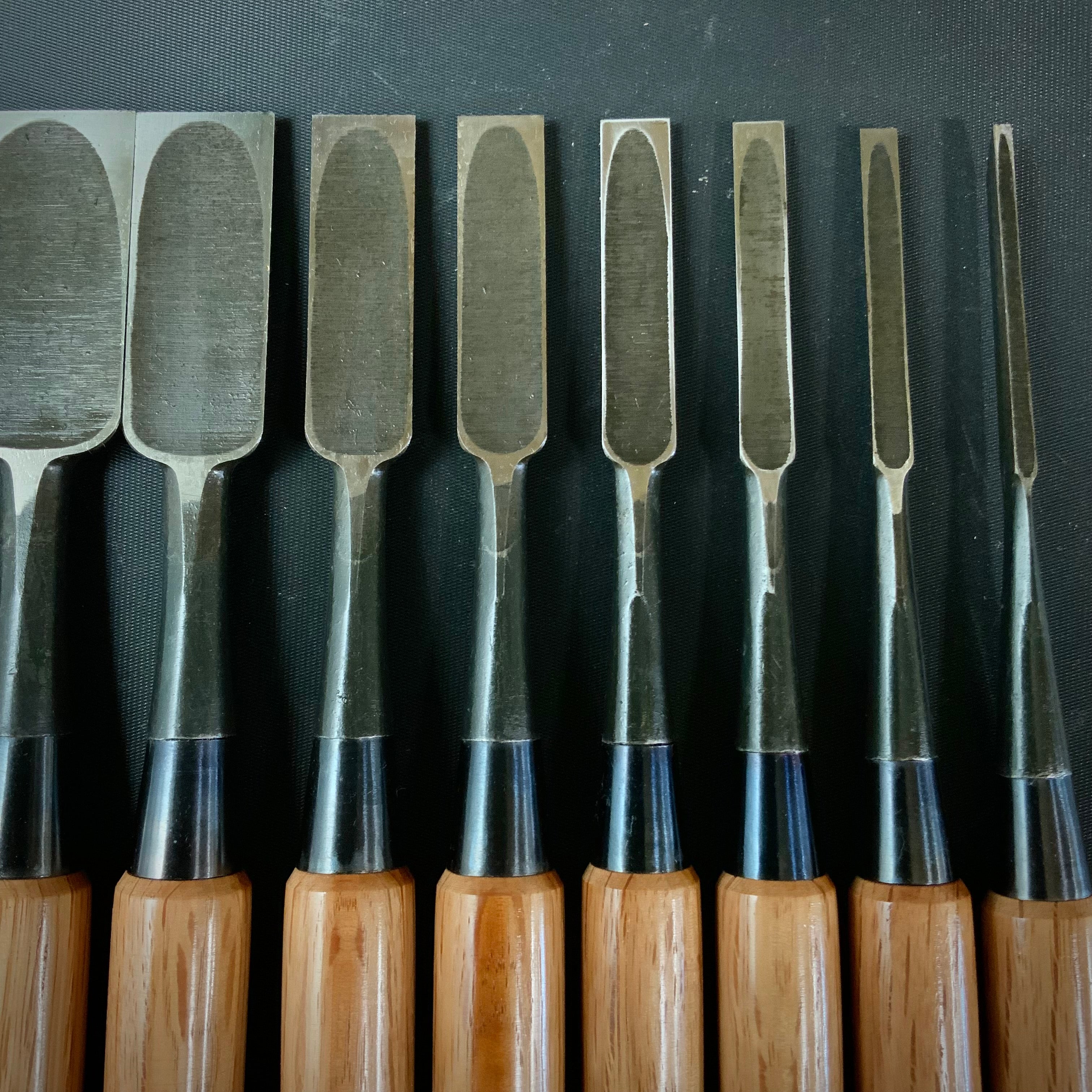 Yoshihiro Bench chisels set chisels with white steel 義廣 追入組鑿 Oirenomi