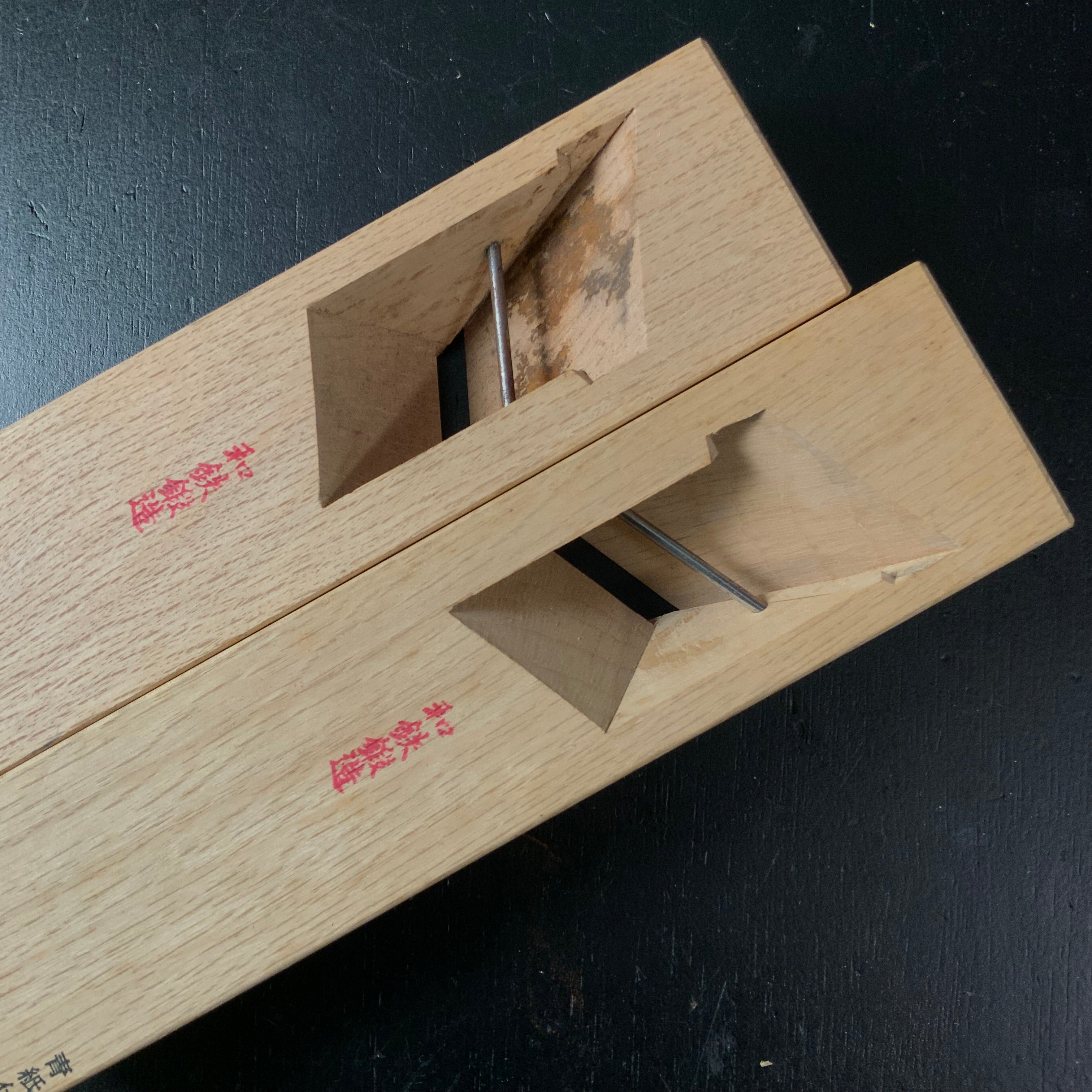 Sadajo Rabbet Planes (Kiwa-Kanna) with Blue steel Left &Right 貞城 際鉋 青紙鋼 本仕込 左右 36mm