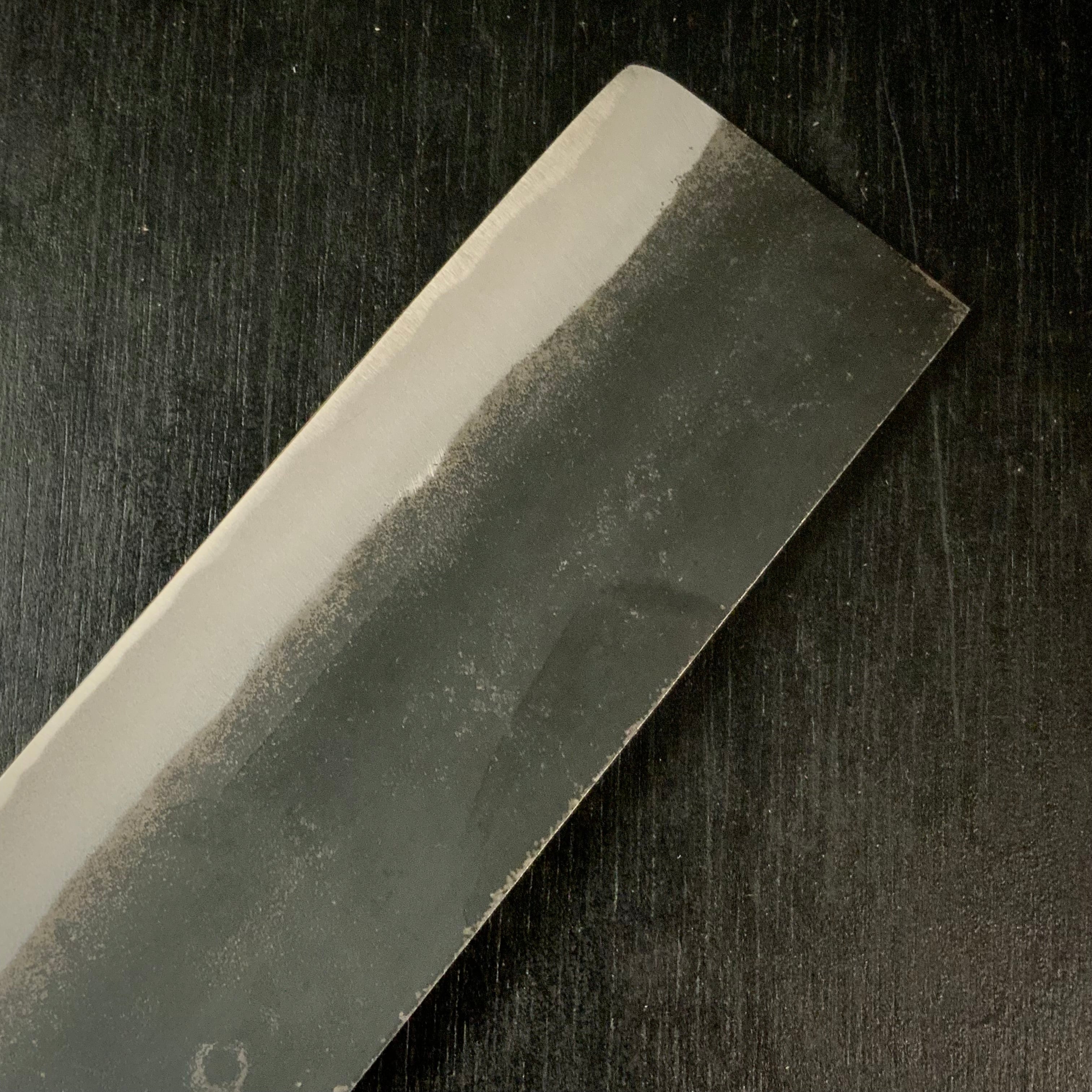 Masamoto Sohonten Nakiri Bocho with Blue steel 正本総本店 青紙鋼 西型 水牛柄 黒菜切包丁 165mm