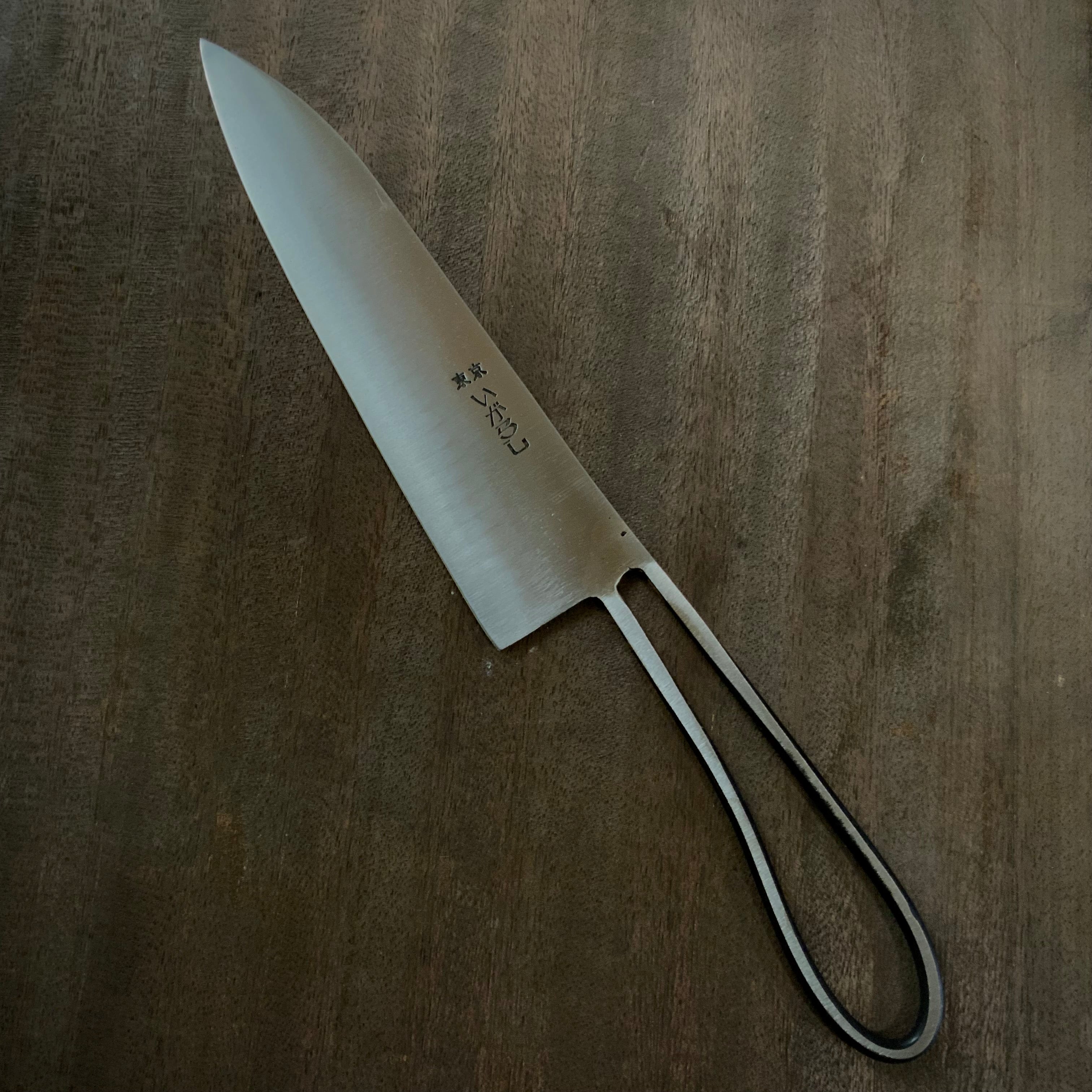 Old stock Igarashi Santoku handle Knife 掘出し物 いがらし ハンドルナイフ