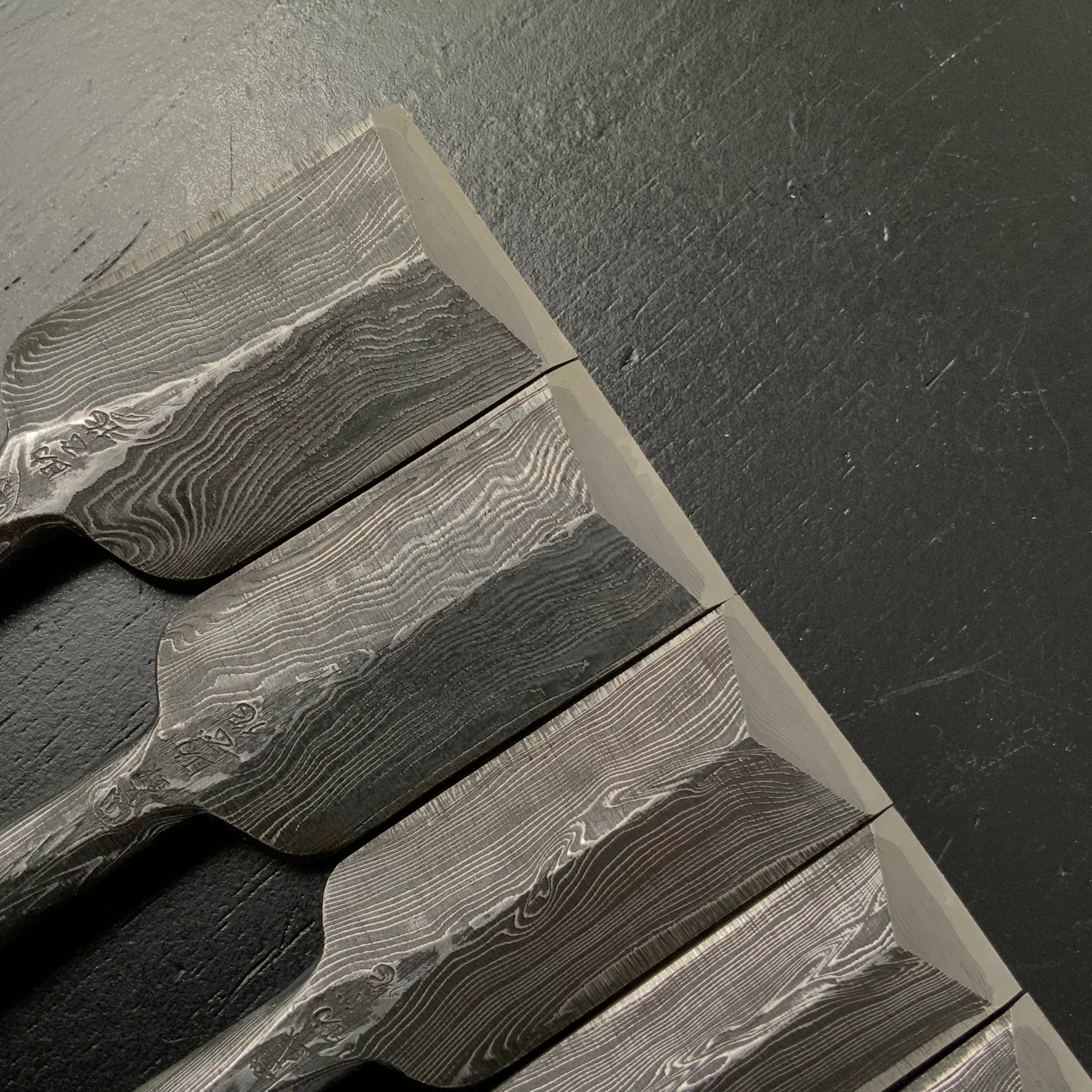 #2 Sukemasa Suminagashi Dovetail Bench chisels set Japanese white oak Handle 助正 墨流し 鎬追入組鑿 白樫柄 Shinoginomi