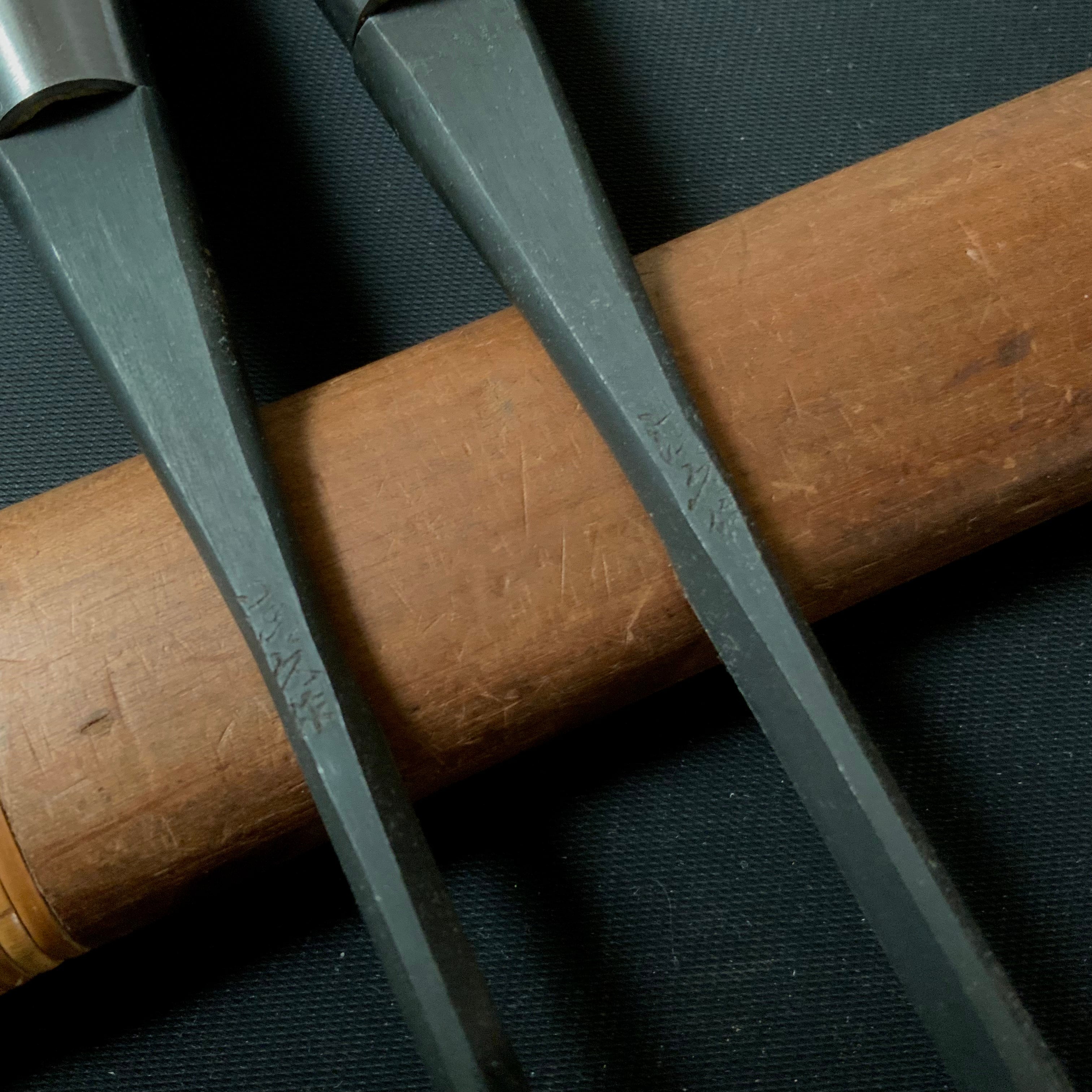Old stock Kiyohisa Bachi chisels by Watanabe Kiyoe 掘出し物 渡辺清栄作 清久作 バチ鑿 9mm 12mm Bachinomi