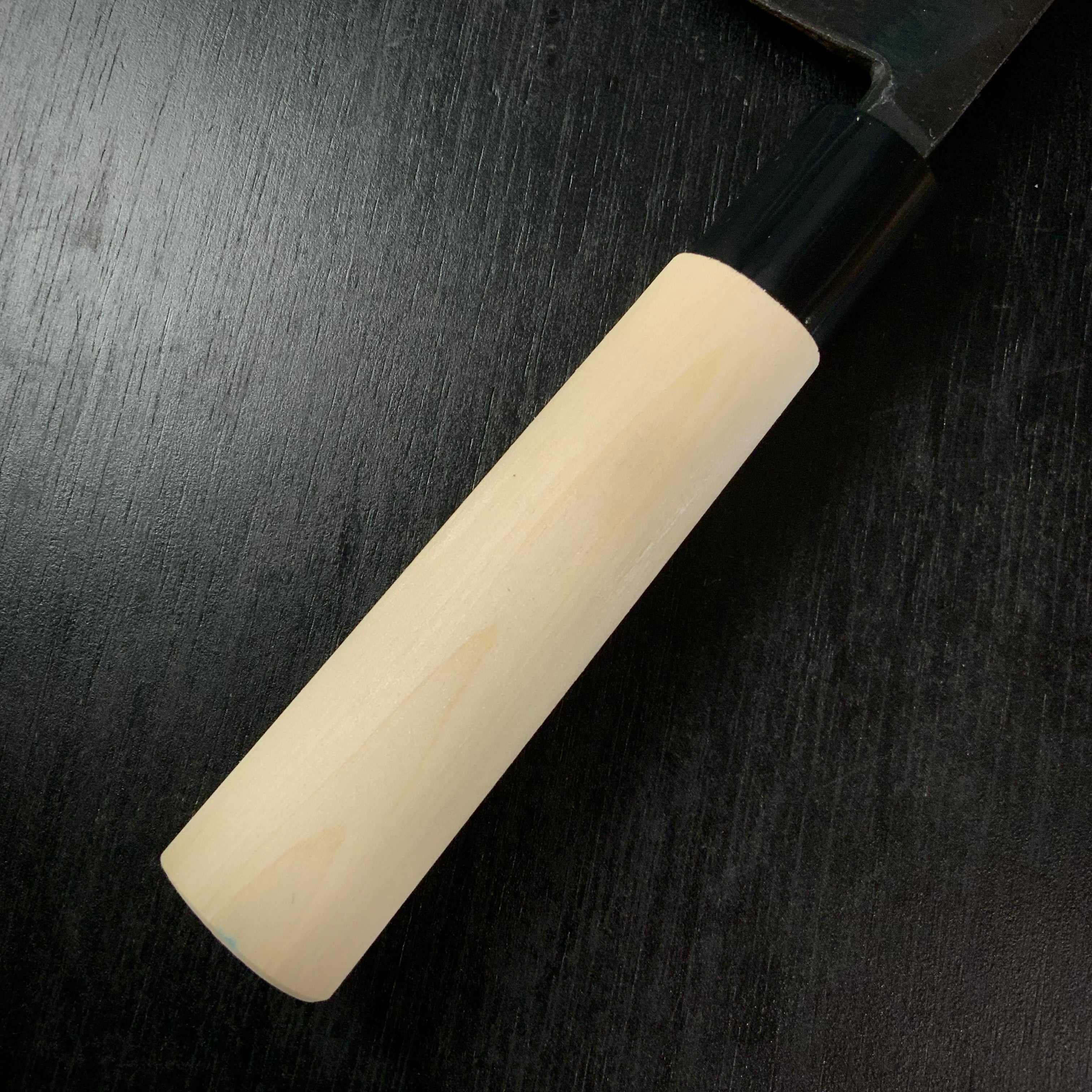 Kurouchi Santoku Bocho Blue Steel / 黒打 三徳包丁 165mm 青紙 P柄シノギ付