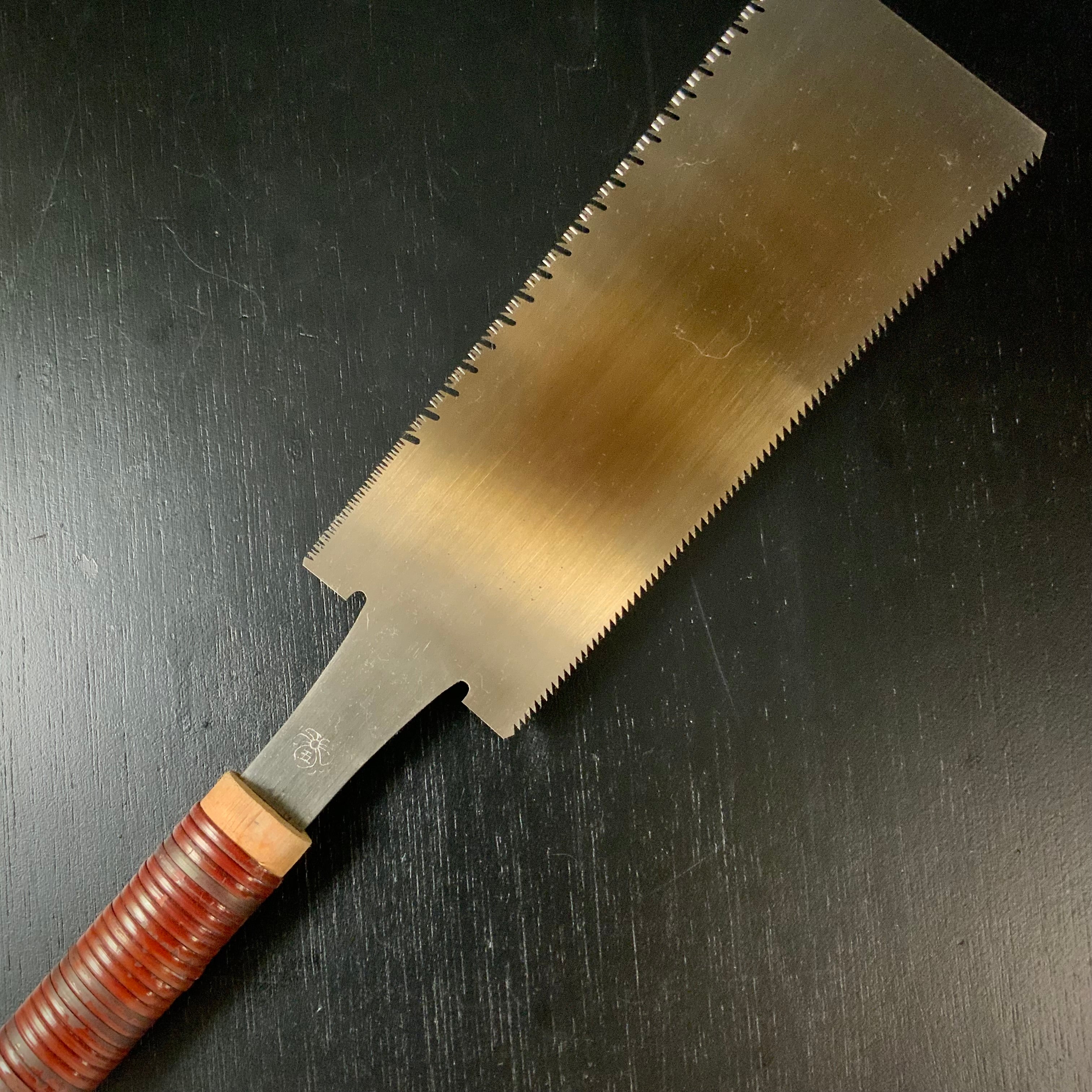 #141 Nagakatsu Double Edge Saw Eddy Type Handles set by Kurashige For Hard Wood 長勝鋸 渦巻き柄 両刃鋸 225mm