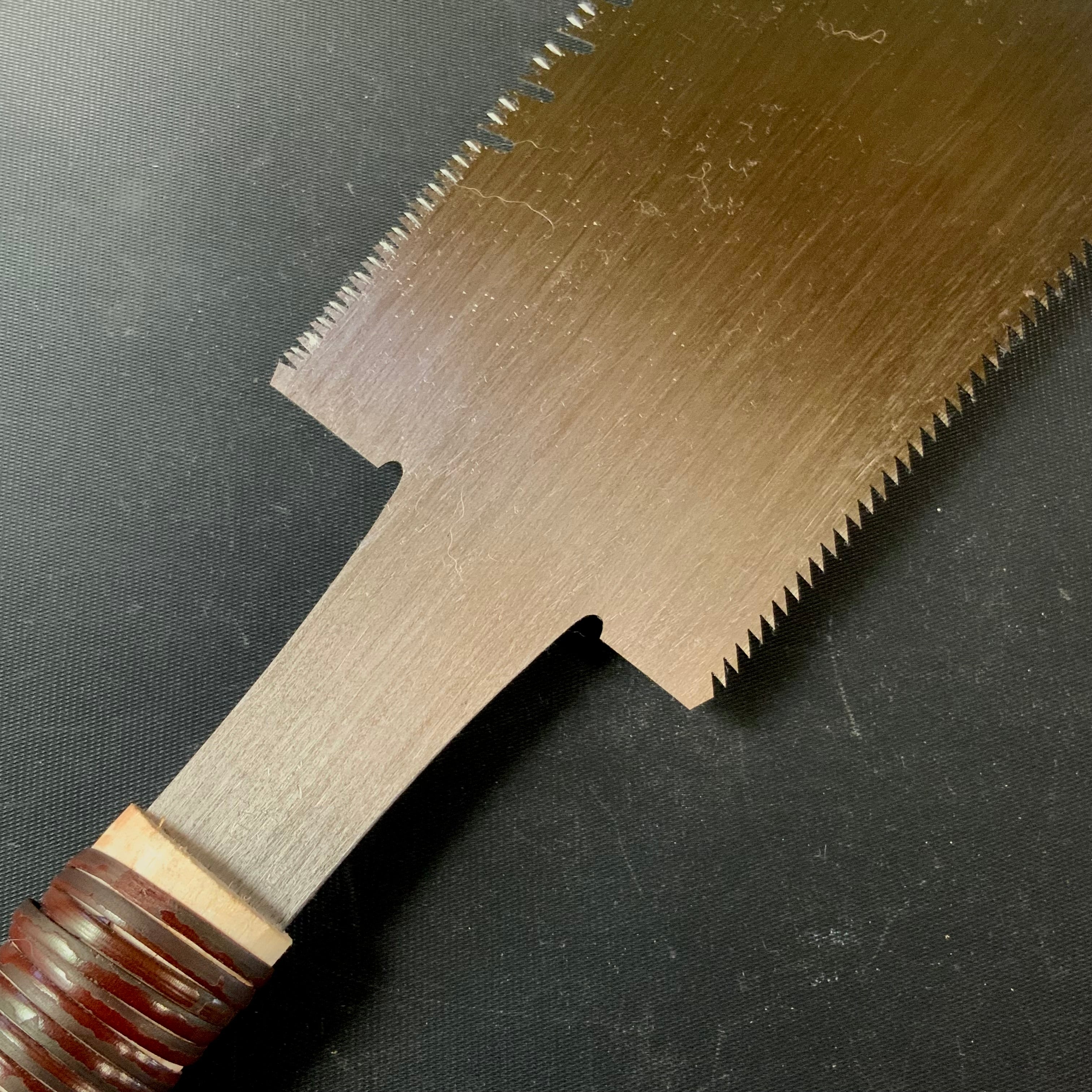 #103 Nagakatsu Double Edge Saw with Eddy Type Handles set by Kurashige 長勝鋸 渦巻き柄 両刃鋸 255mm