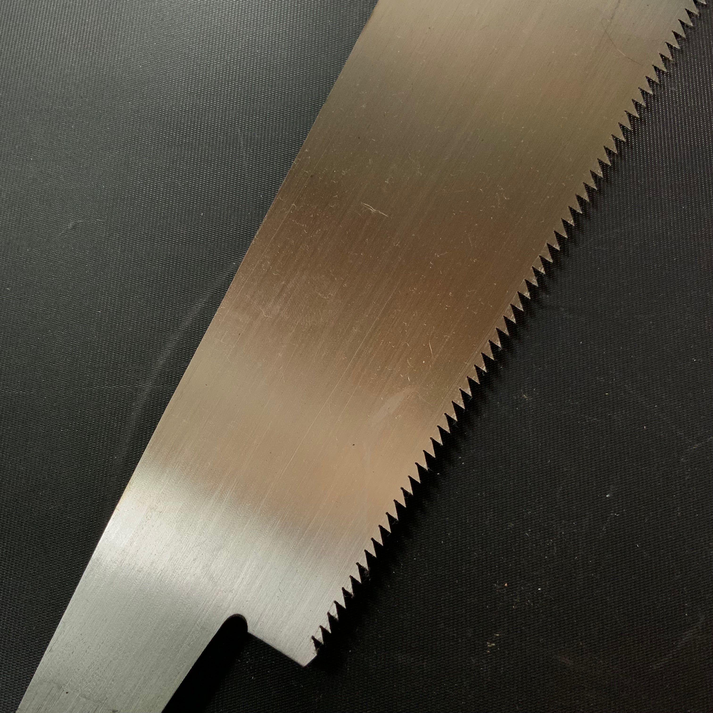 #R51 Ready to use! Old stock Double Edge(Kataba) Saw with Eddy Type Handles set by Kurashige 直ぐ使い 倉重栄助 目立 渦巻き柄 片刃鋸 235mm