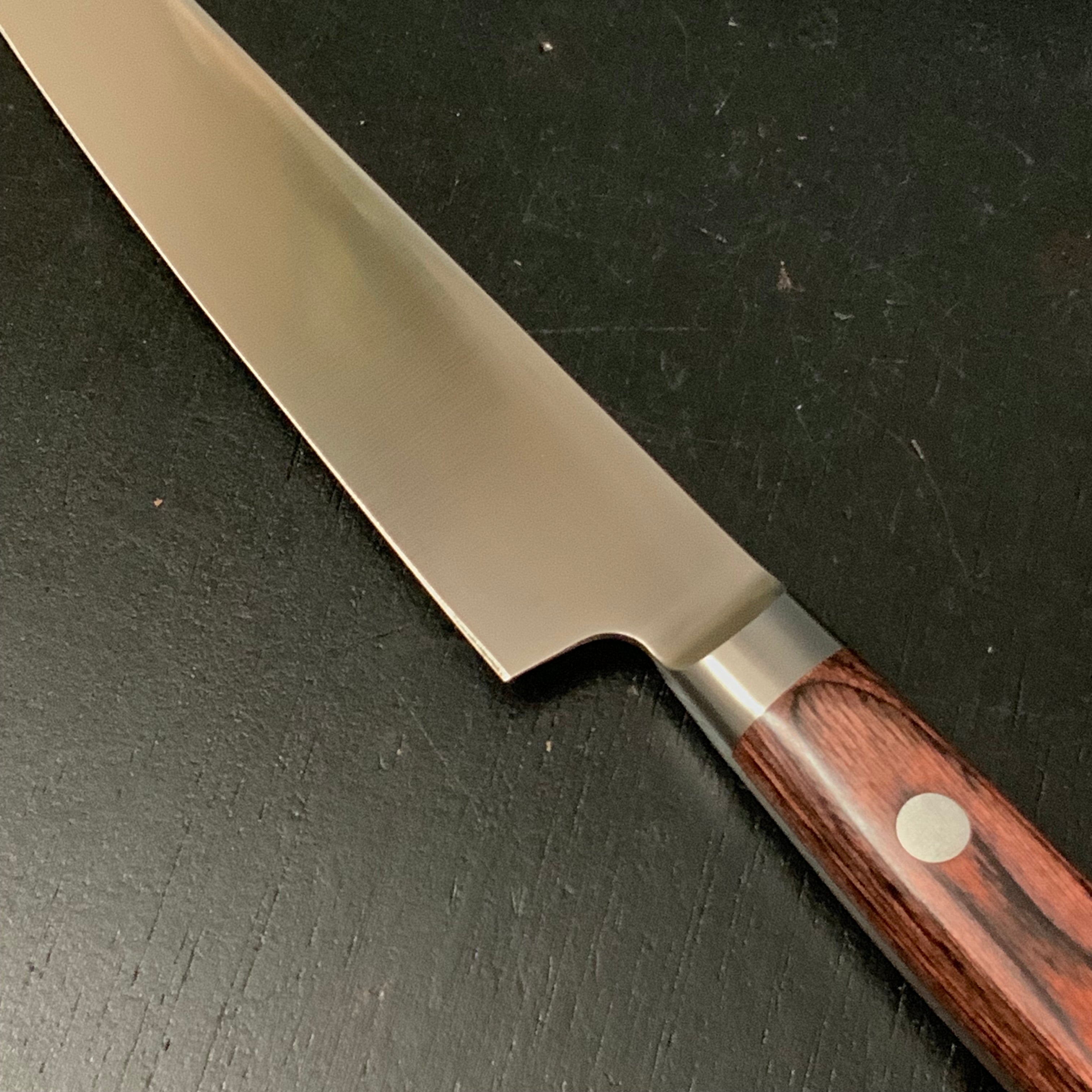兼元作 モリブデン鋼 切付ペティナイフ マホガニ柄 145mm Kanemoto Kiritsuke Petit knife with molybdenum steel Mahogany pattern