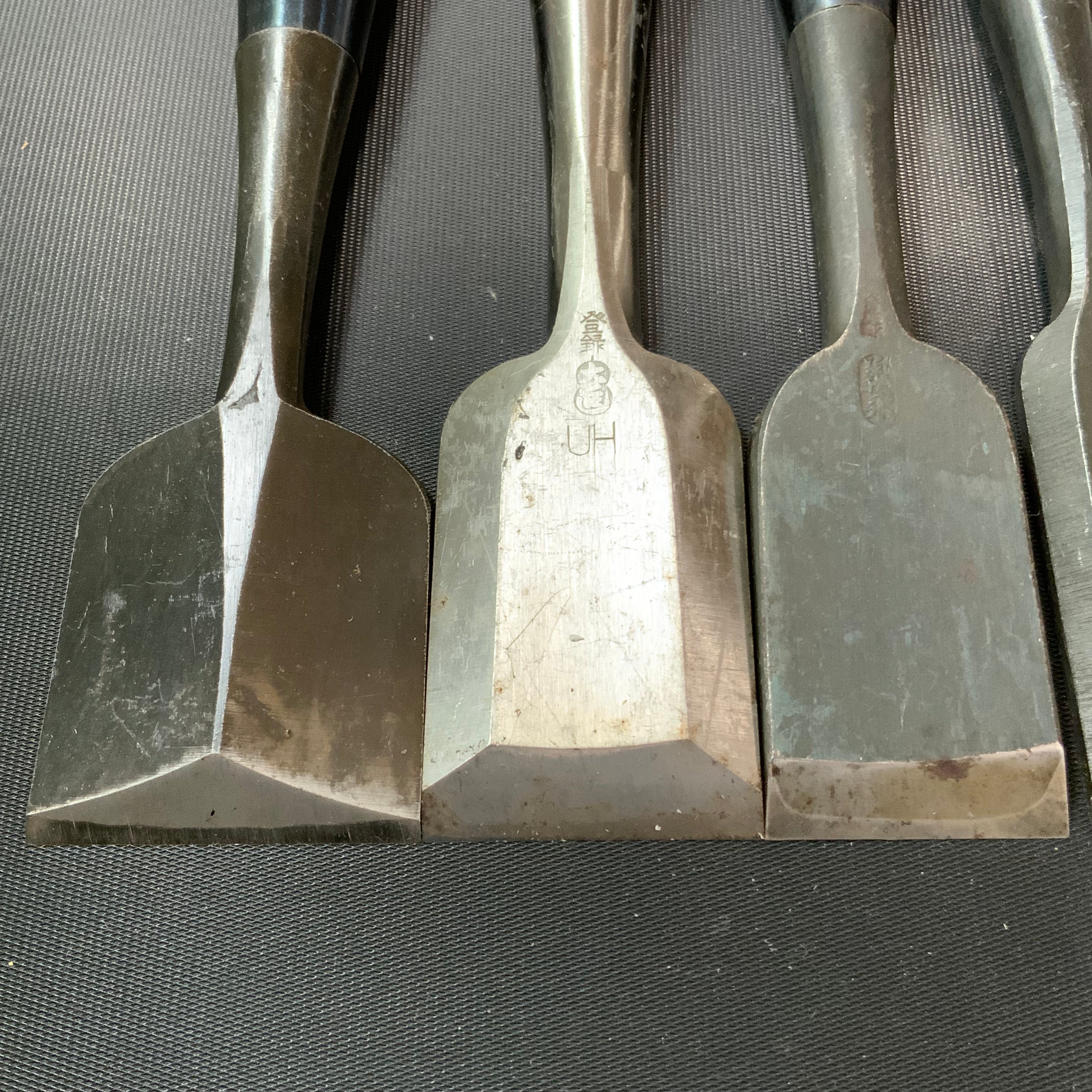 #M155 Mixed set for beginner Bench chisels set by unknown smith バラ鑿合わせ 初心者におすすめ 追入組鑿作者不明