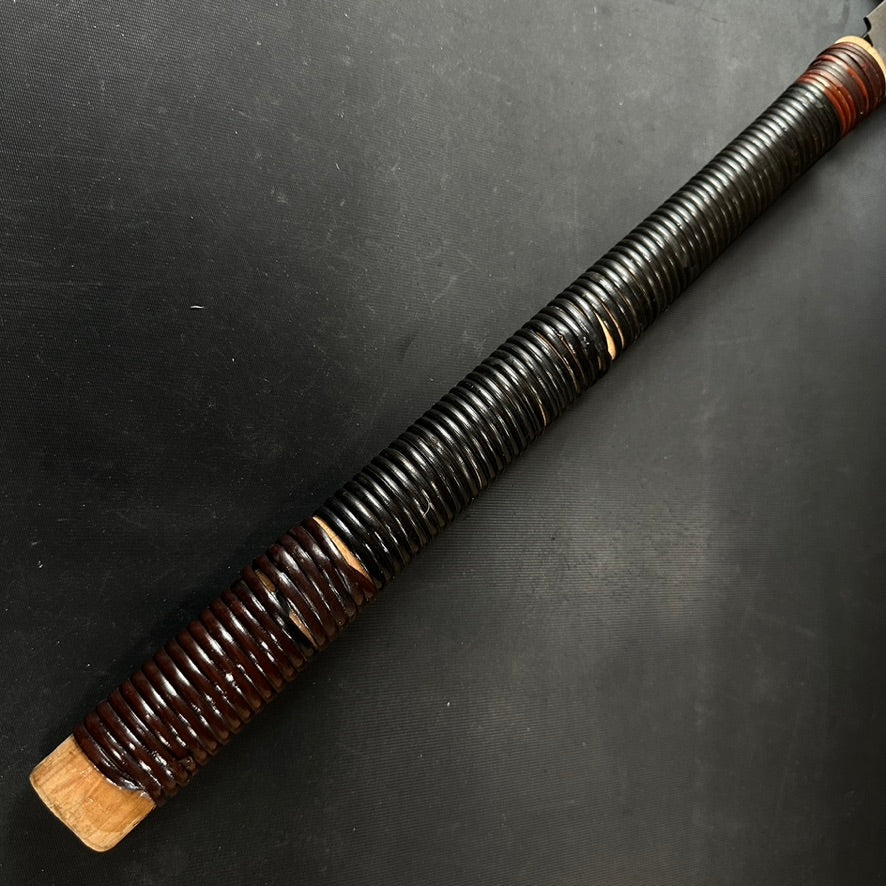 #R23 Ready to use! Old stock Double Edge Saw with Eddy Type Handles set by Kurashige 直ぐ使い 倉重栄助 目立 渦巻き柄 両刃鋸 300mm