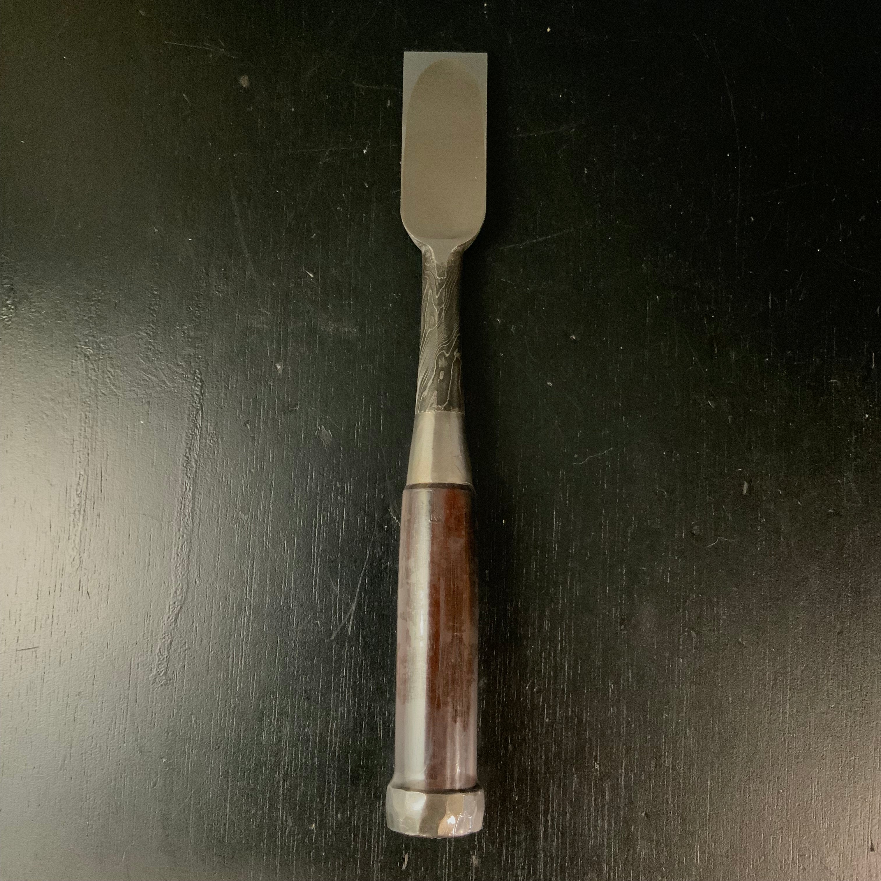 Tasai Mokume Special Medium Timber chisels with rosewood handle 田斎作 木目 中叩き鑿 紫檀柄 30mm Chutatakinomi