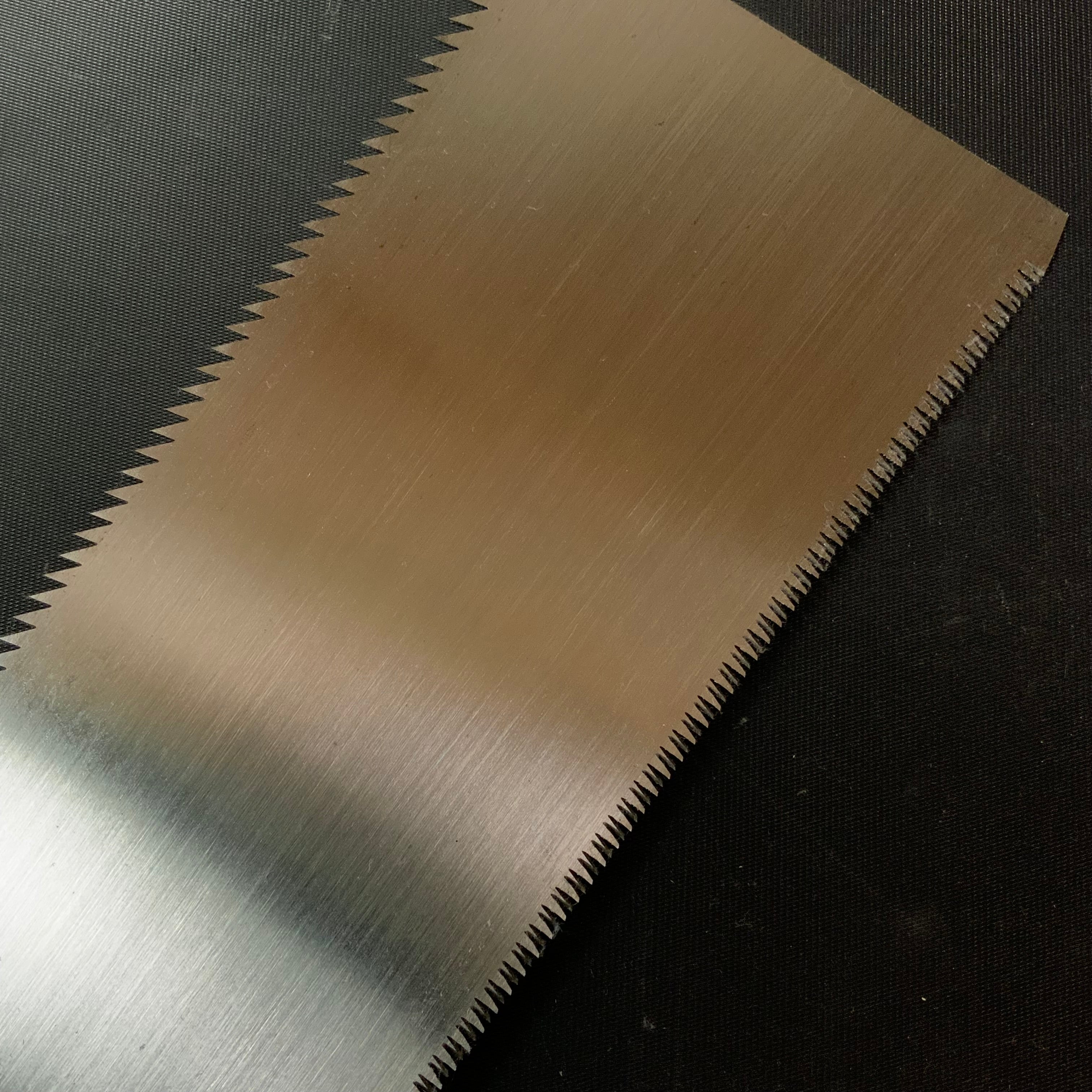 #R43 Ready to use! Old stock Double Edge Saw with Eddy Type Handles set by Kurashige 直ぐ使い 倉重栄助 目立 渦巻き柄 両刃鋸 240mm