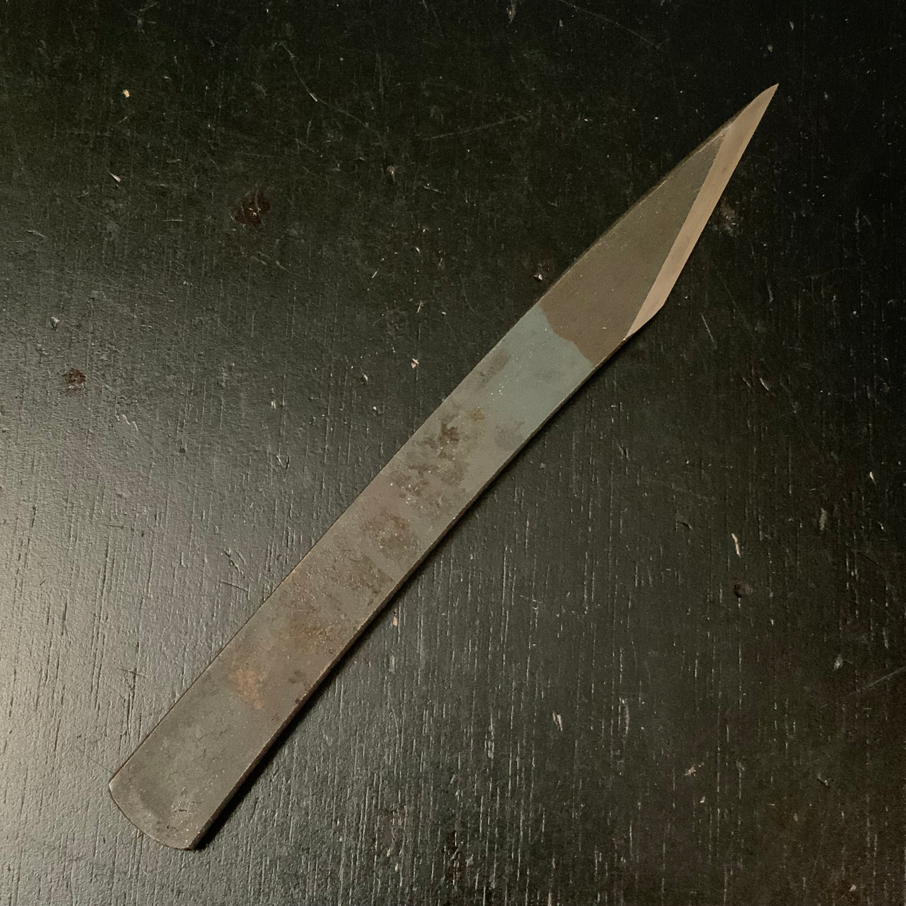 Old stock #2 Kouzaburo Kiridashi Kokatana Right hand 掘出し物 直 長谷川幸三郎作 切出し 7分 右