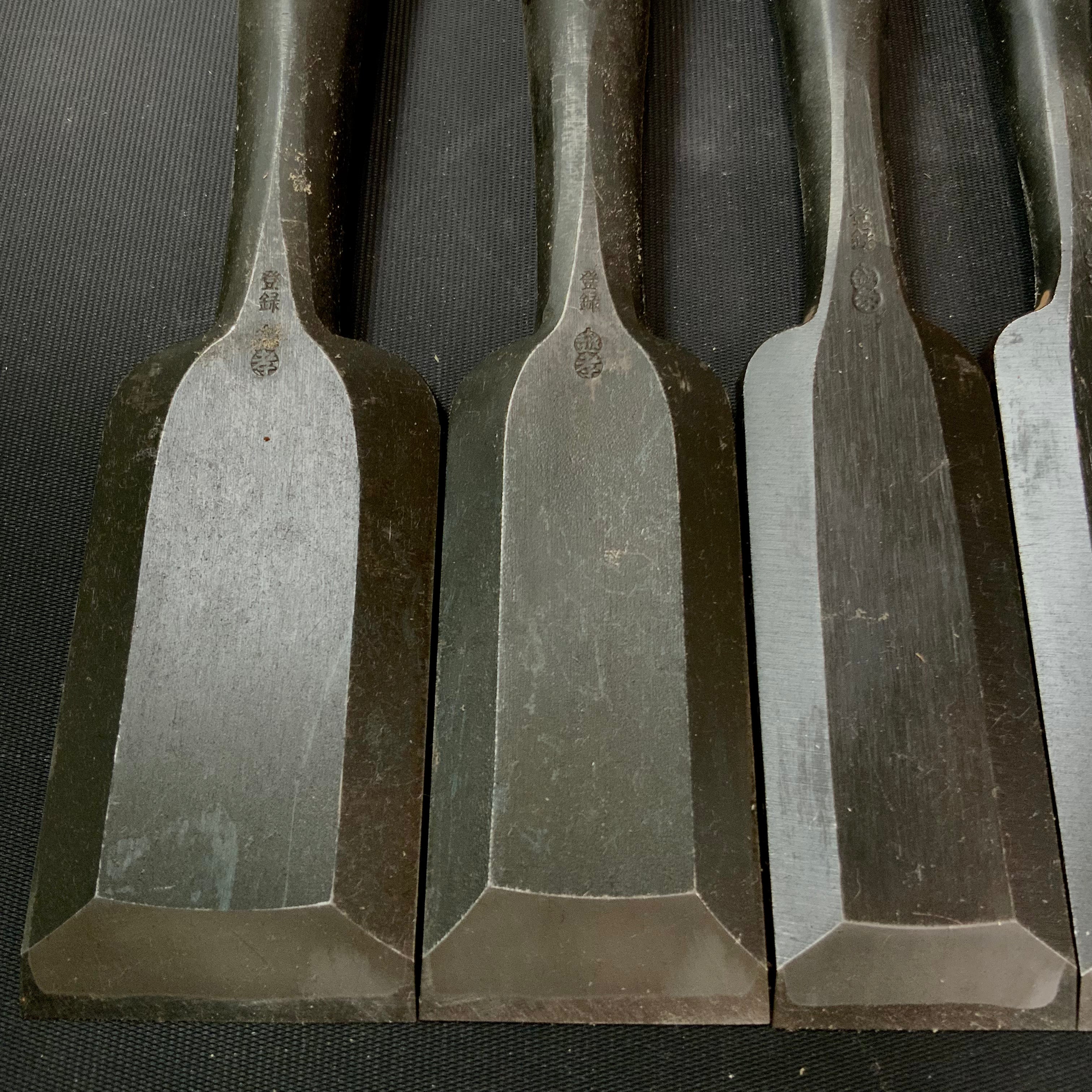 Koshitaka Timber chisels set with White Steel 越孝 厚鑿 6本組 Atsunomi