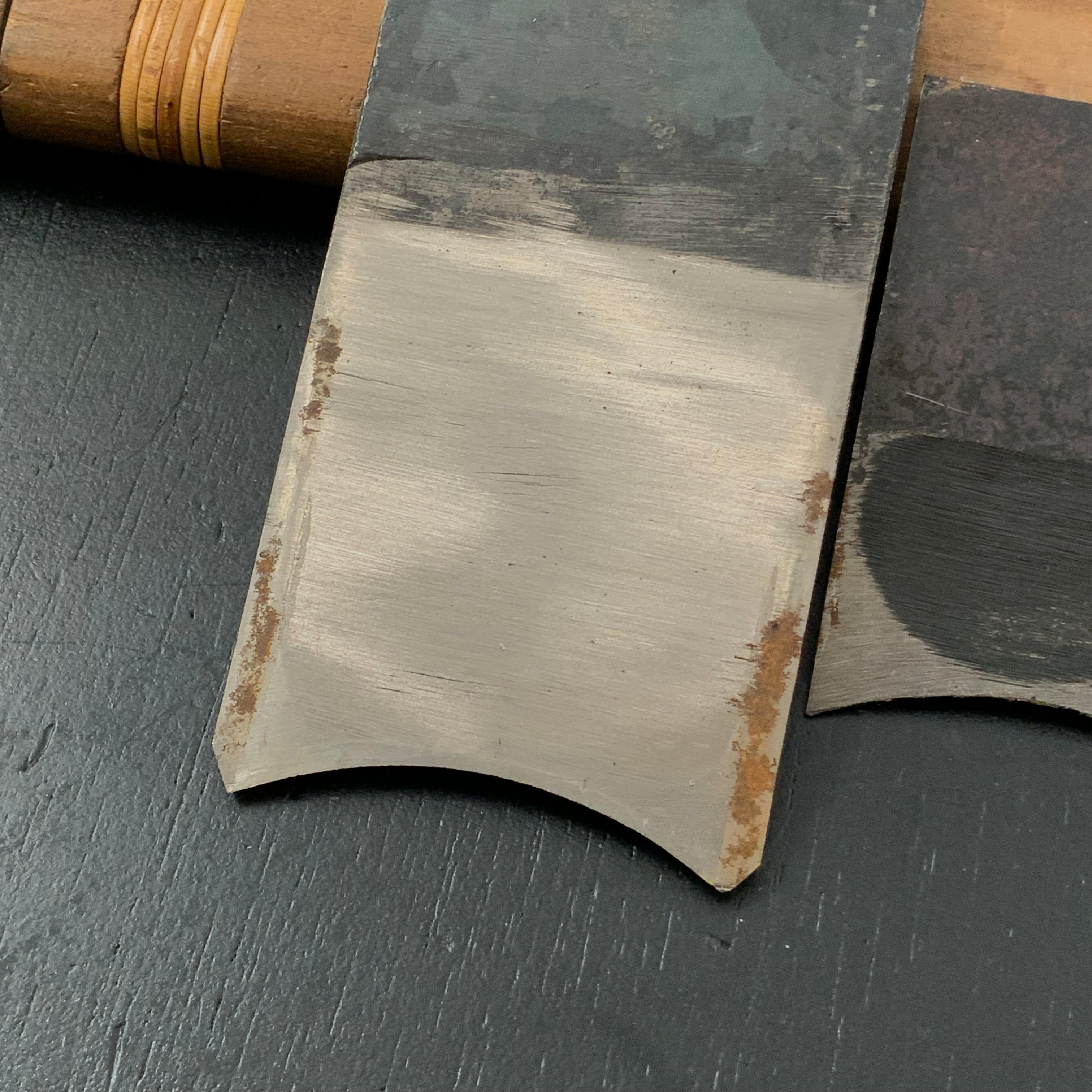 ♯3 Old stock unknown Small Rounding Plane (Uchimaru Kanna) 掘出し物 無名 内丸鉋