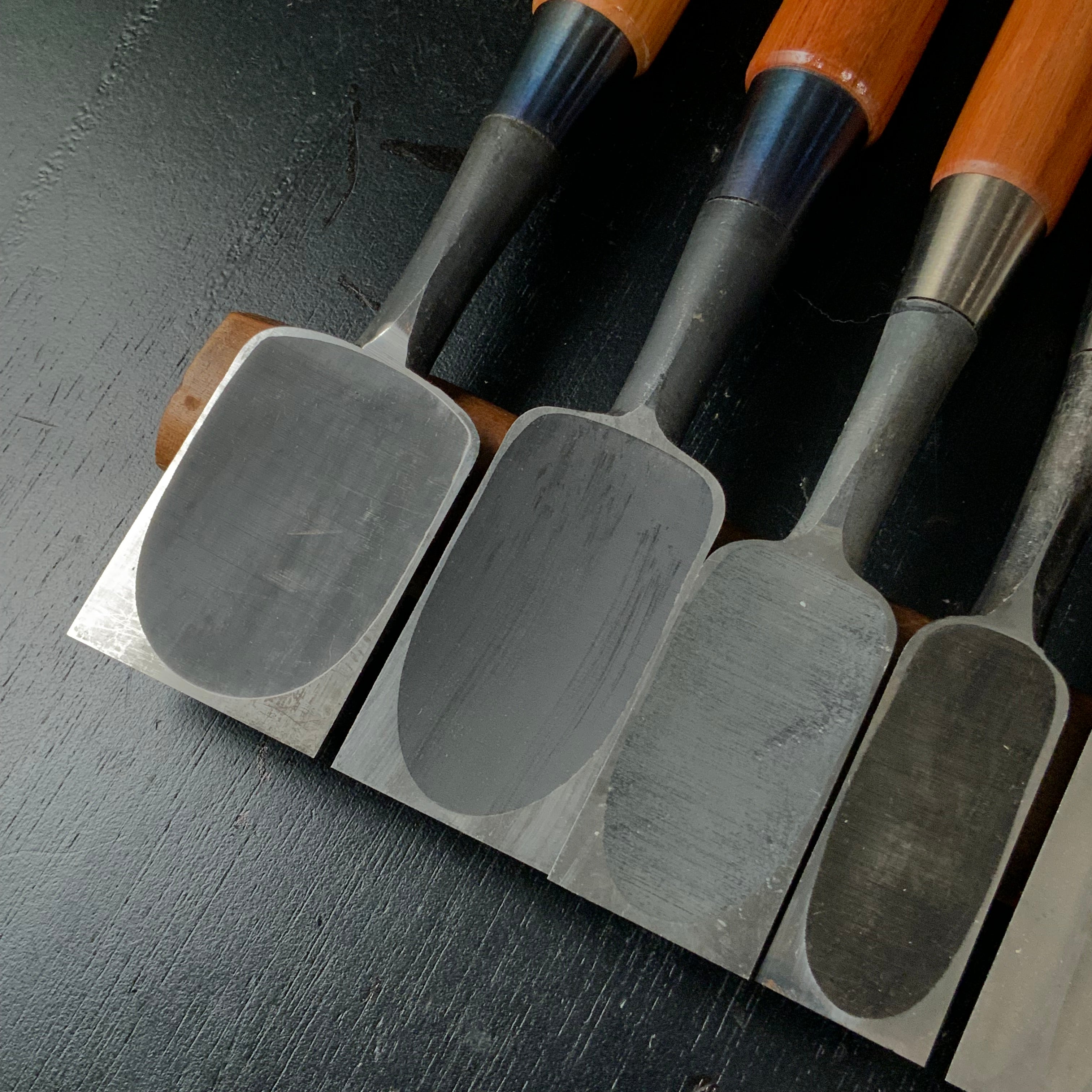#M182 Mixed set for beginner Bench chisels set by unknown smith バラ鑿合わせ 初心者におすすめ 追入組鑿作者不明