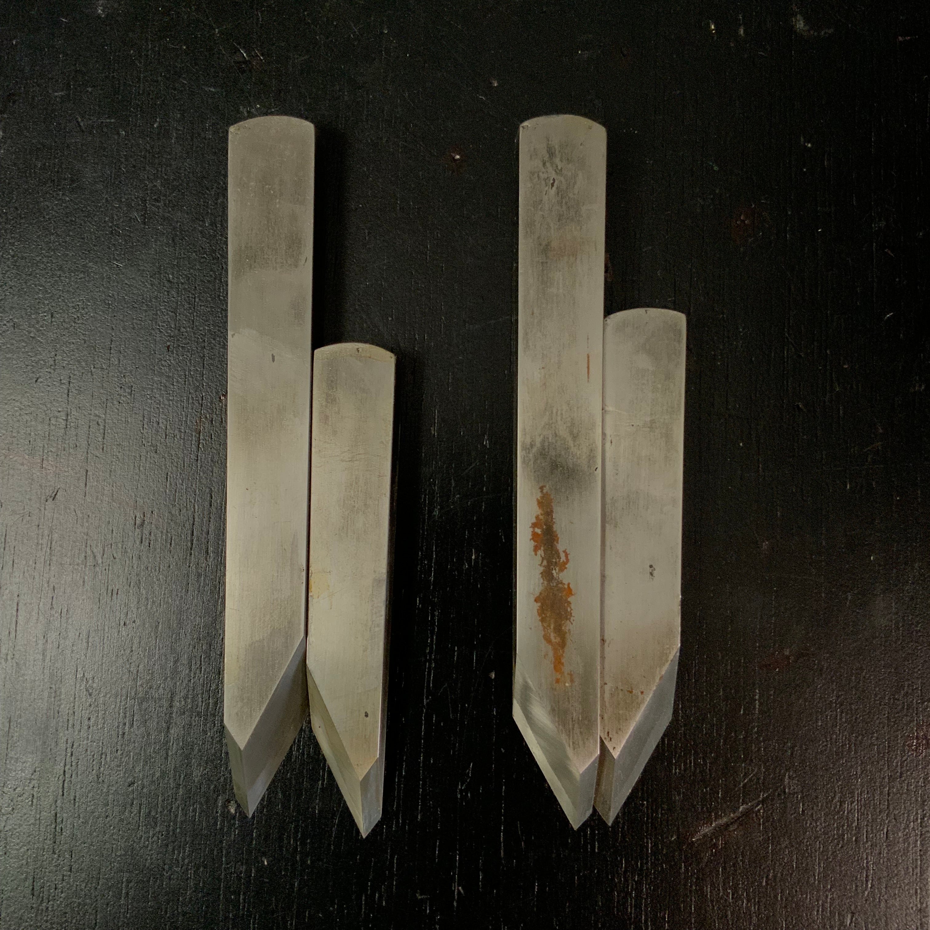 Old stock Kunikei Side Rabbet Planes Set with blue steel 掘出し物 国慶 合脇取鉋 左右 Aiwakitori kanna