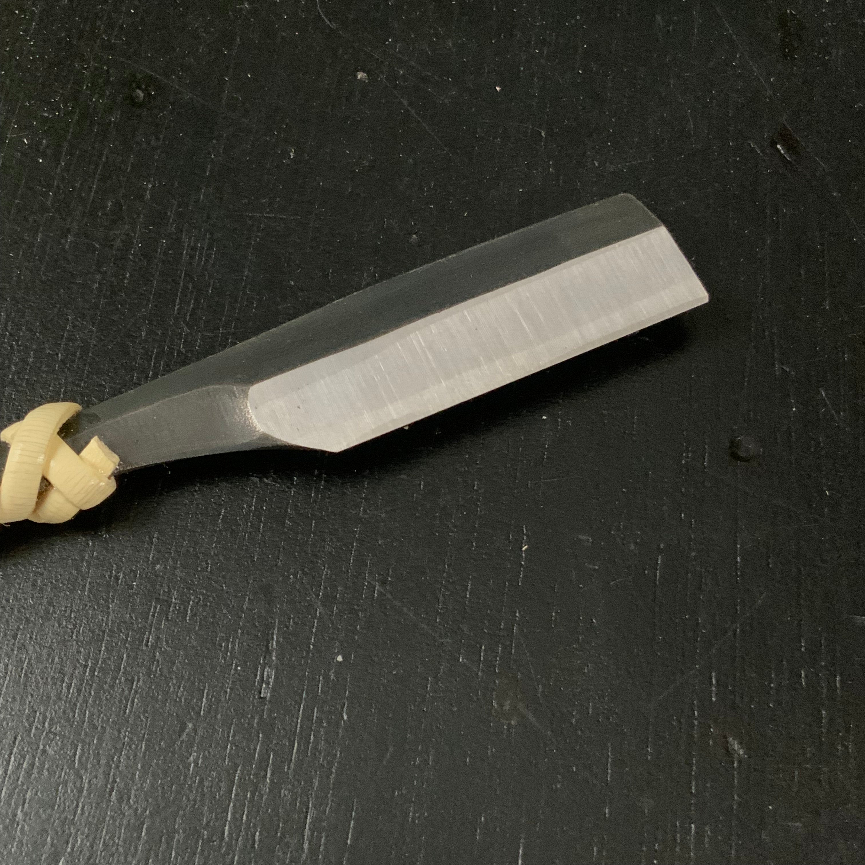 Japanese razor by Shigeru Tomida hammered mark striped pattern 富田滋作 日本剃刀 槌目 藤巻柄 50mm