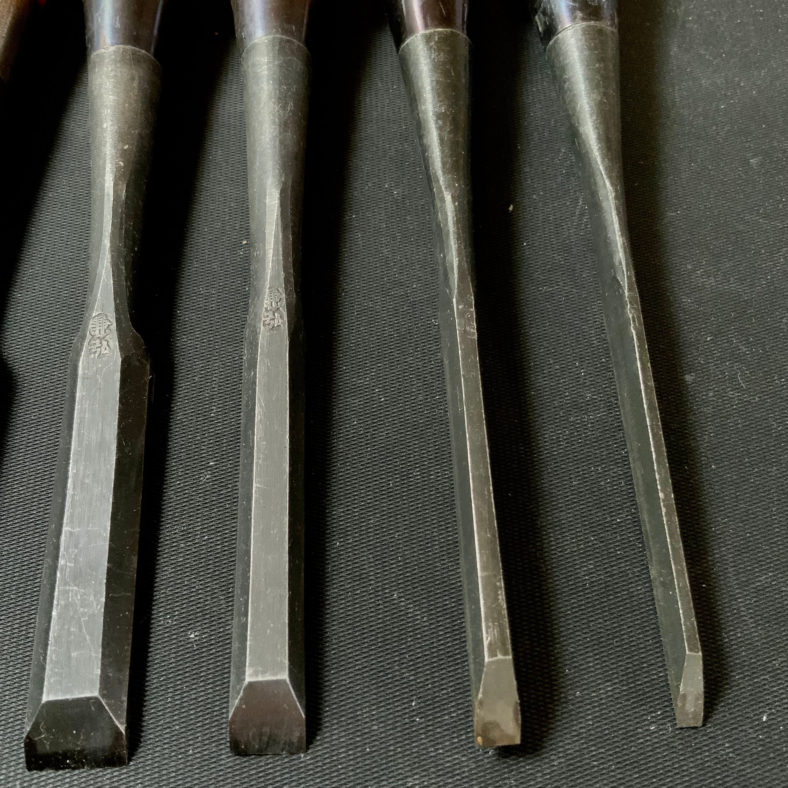 #M149 Mixed set for beginner Bench chisels set by unknown smith バラ鑿合わせ 初心者におすすめ 追入組鑿作者不明