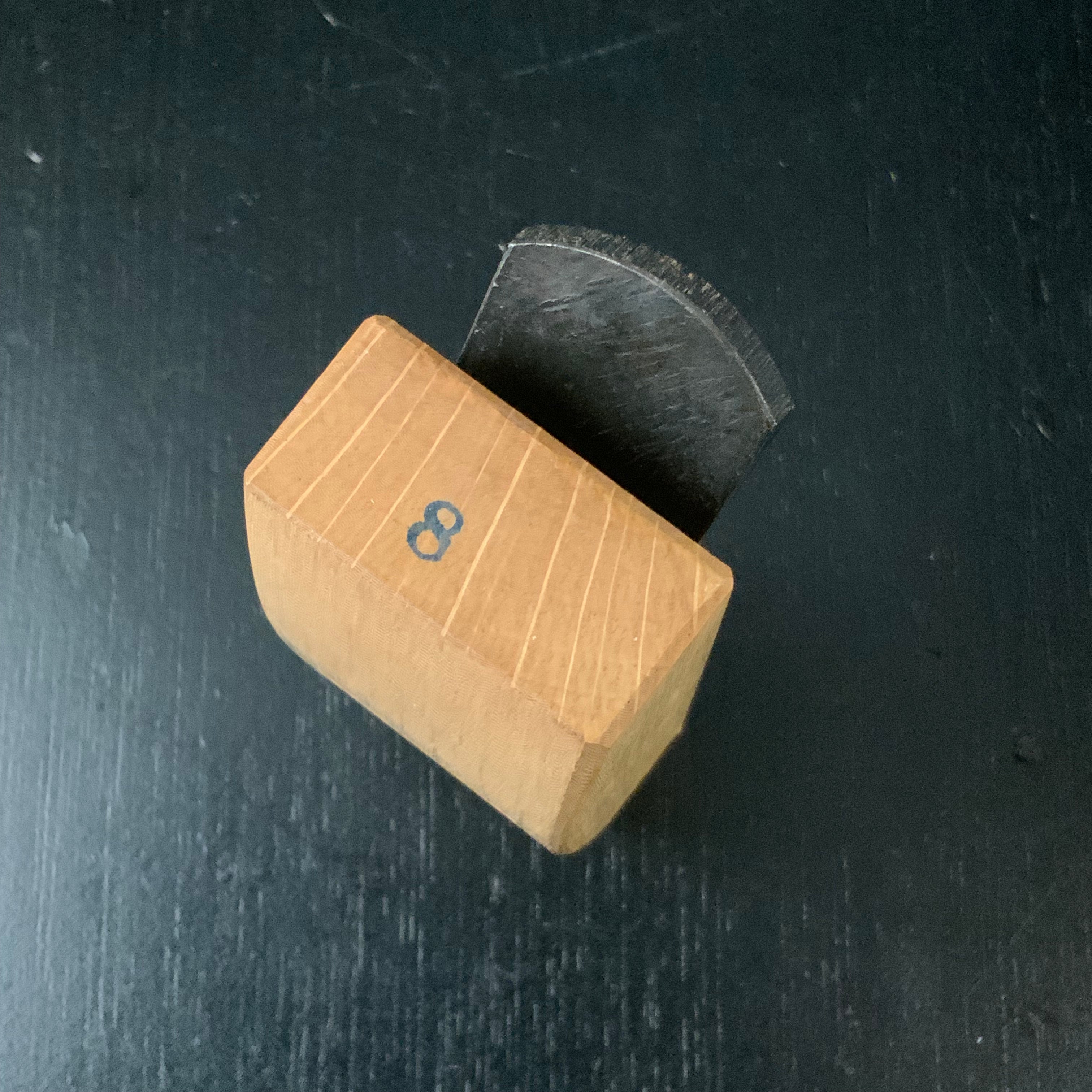 Old stock Mini Compass Plane (Sori-Kanna) with blue steel by Komori 掘出し物 豆反鉋 24mm