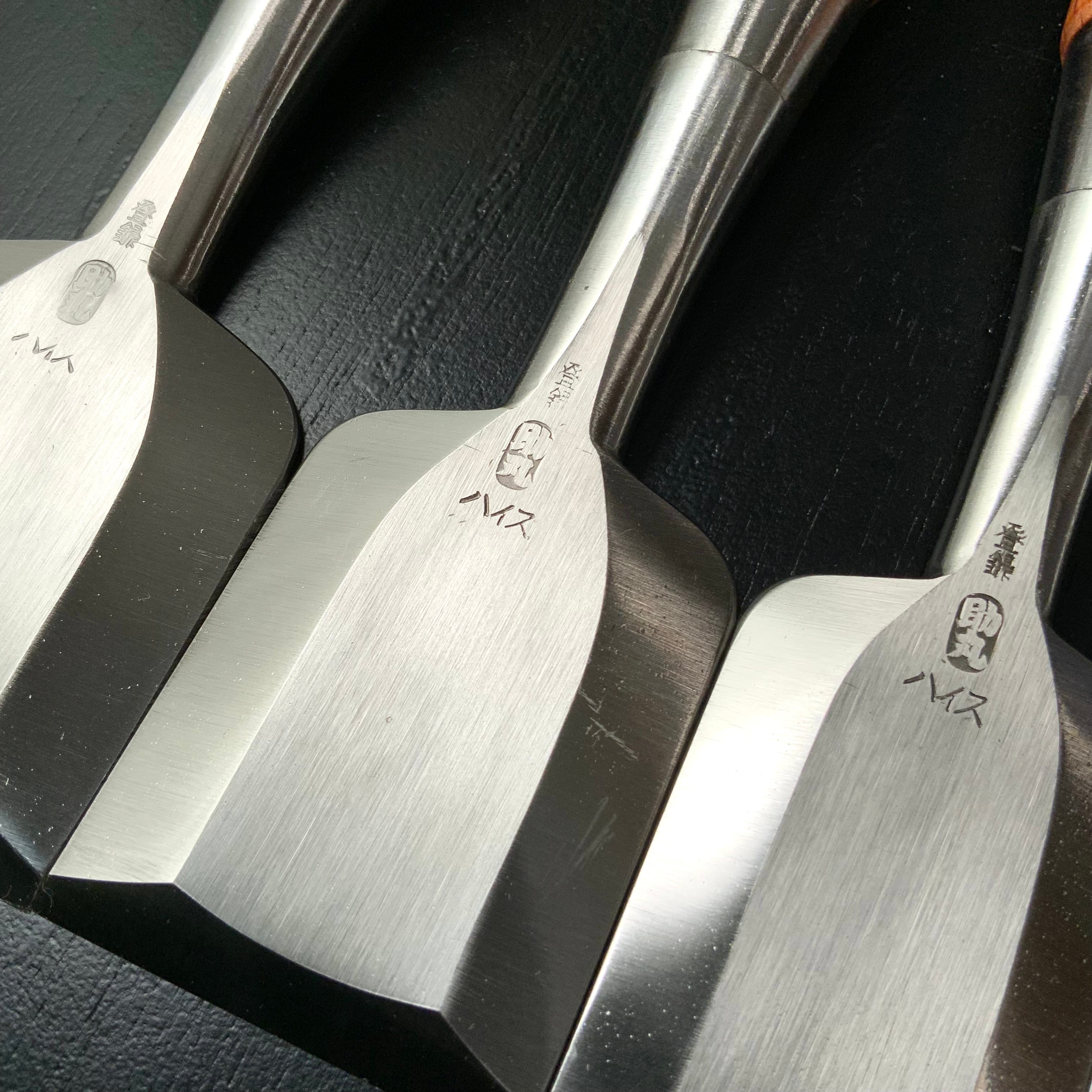 Sukemaru 4th High-Speed Steel Bench chisels set by Usui Yoshio 四代助丸 碓氷淑郎 ハイス鋼追入組鑿 三つ裏 15本組 Oirenomi