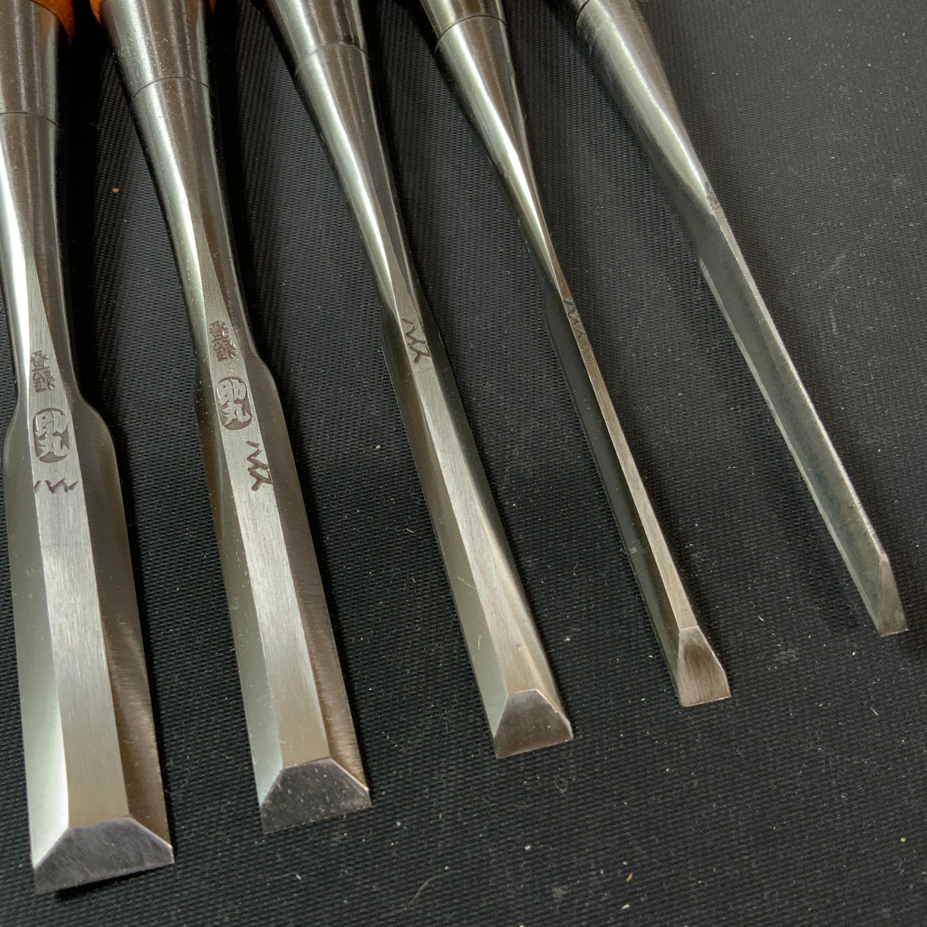 #M145 Mixed set High-Speed Steel Bench chisels set バラ鑿合わせ ハイス追入組鑿