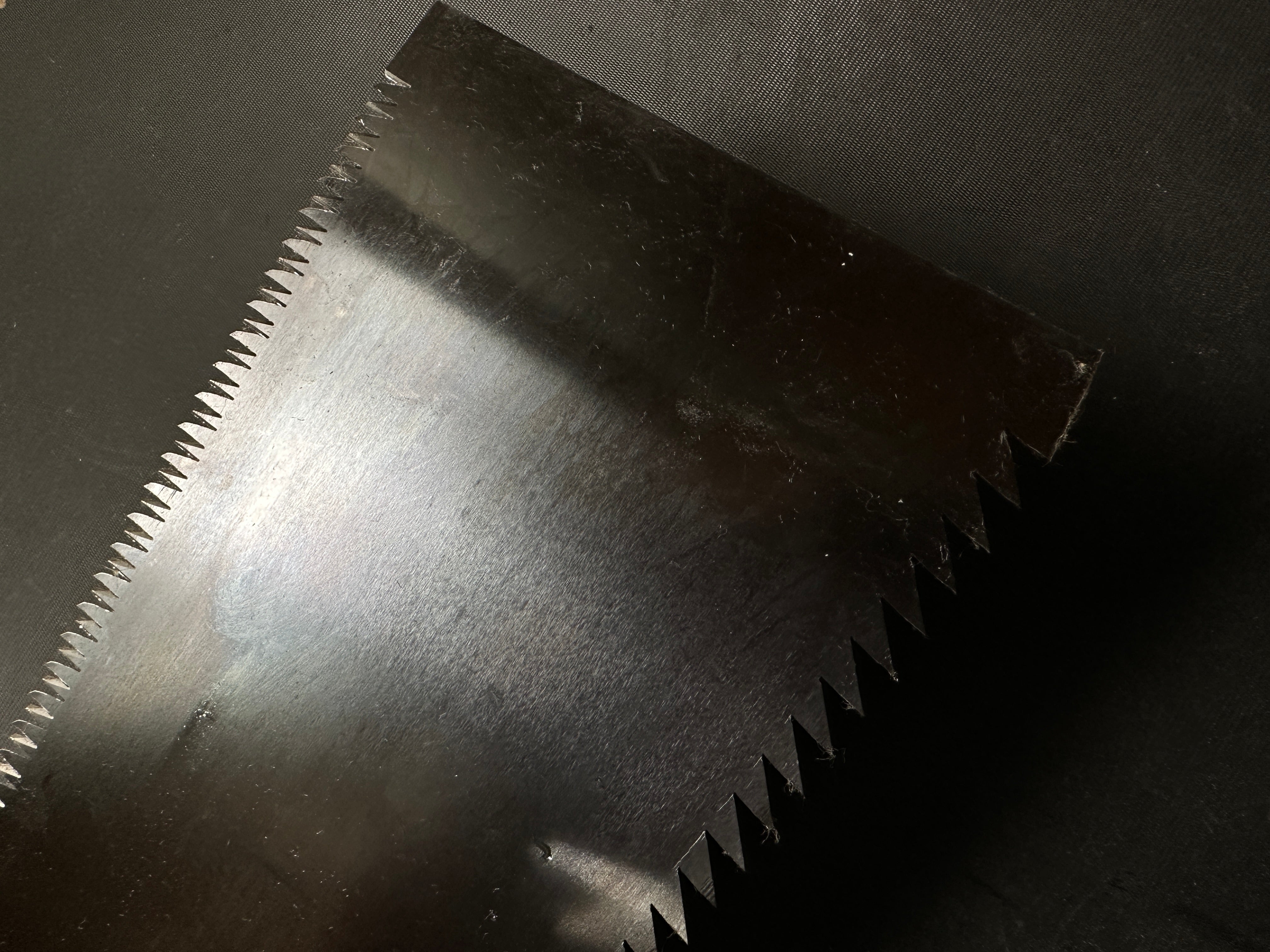 #R16 Ready to use! Old stock Double Edge (Genzo) Saw with Eddy Type Handles set by Kurashige 直ぐ使い 倉重栄助 目立 渦巻き柄 両刃鋸 300mm