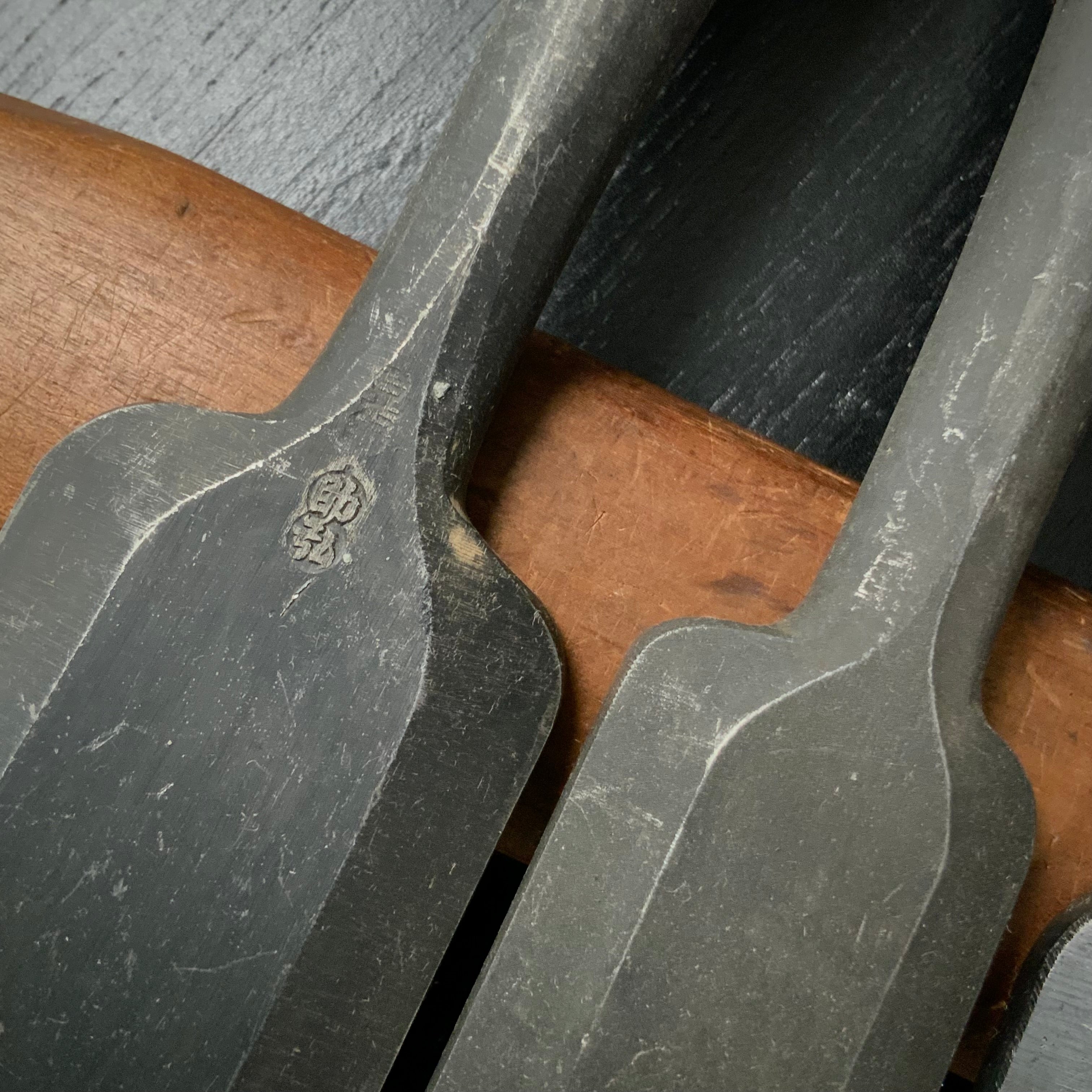 #M168 Mixed Bench chisels set by unknown バラ鑿合わせ 追入組鑿 5本組 作者不明