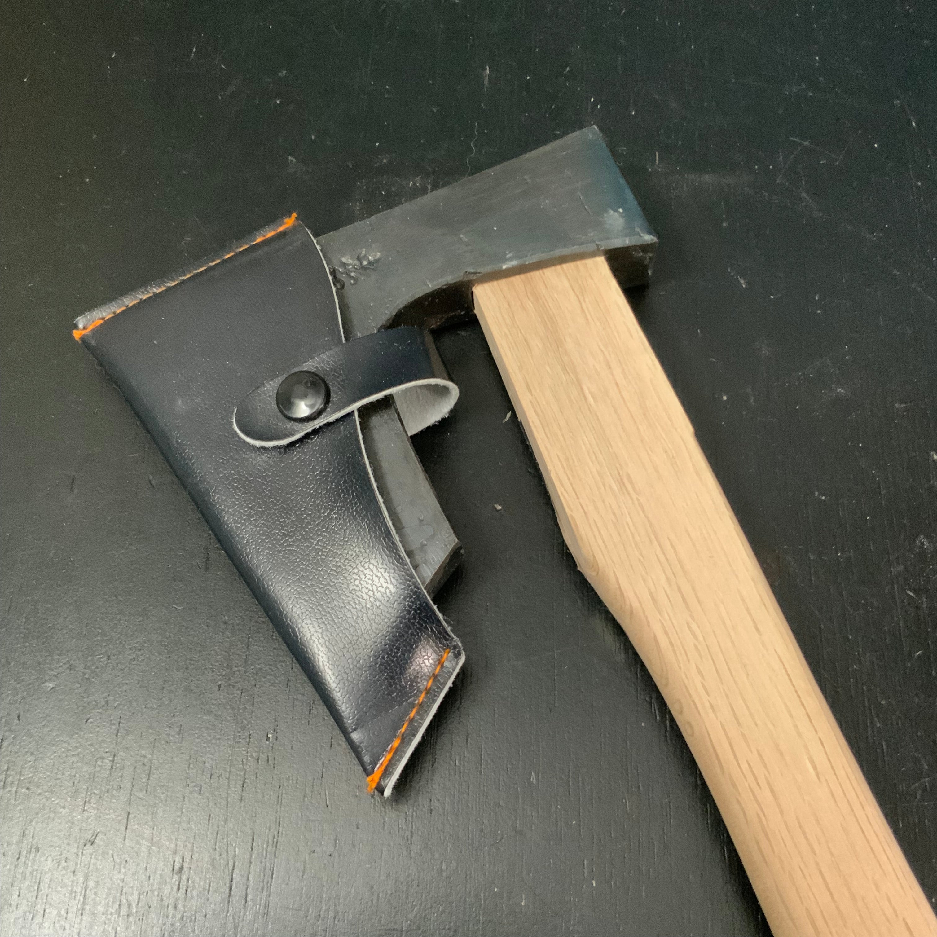 Japanese Carpenter's Axe by Tadachika with Blue steel Masakari 115mm 土佐刃物 忠親作 青紙鋼 東型大工鉞 鞘付 115mm