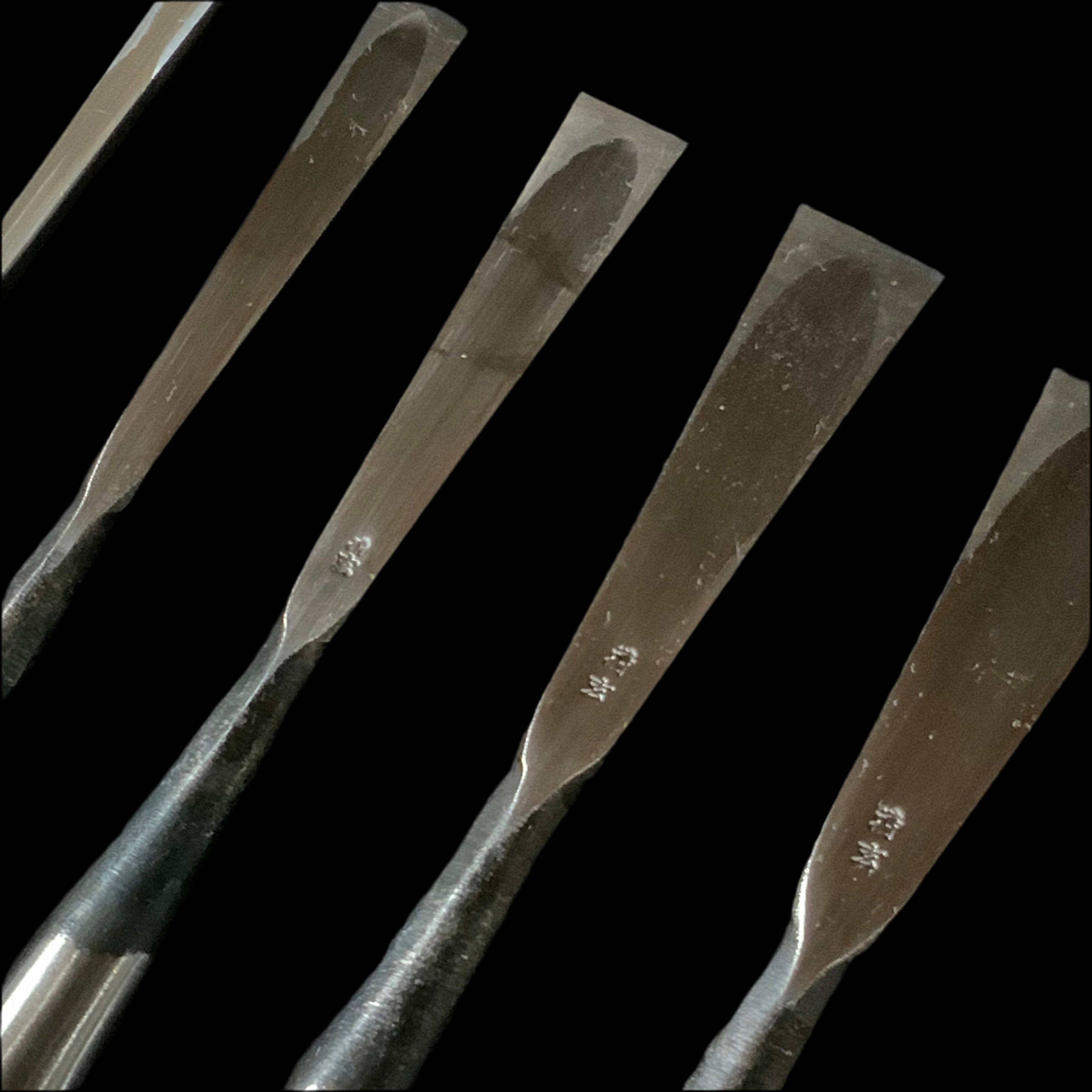 Seigen FishTail chisels (Bachi chisels) each size 清玄作 バチ鑿 (フィッシュテール)