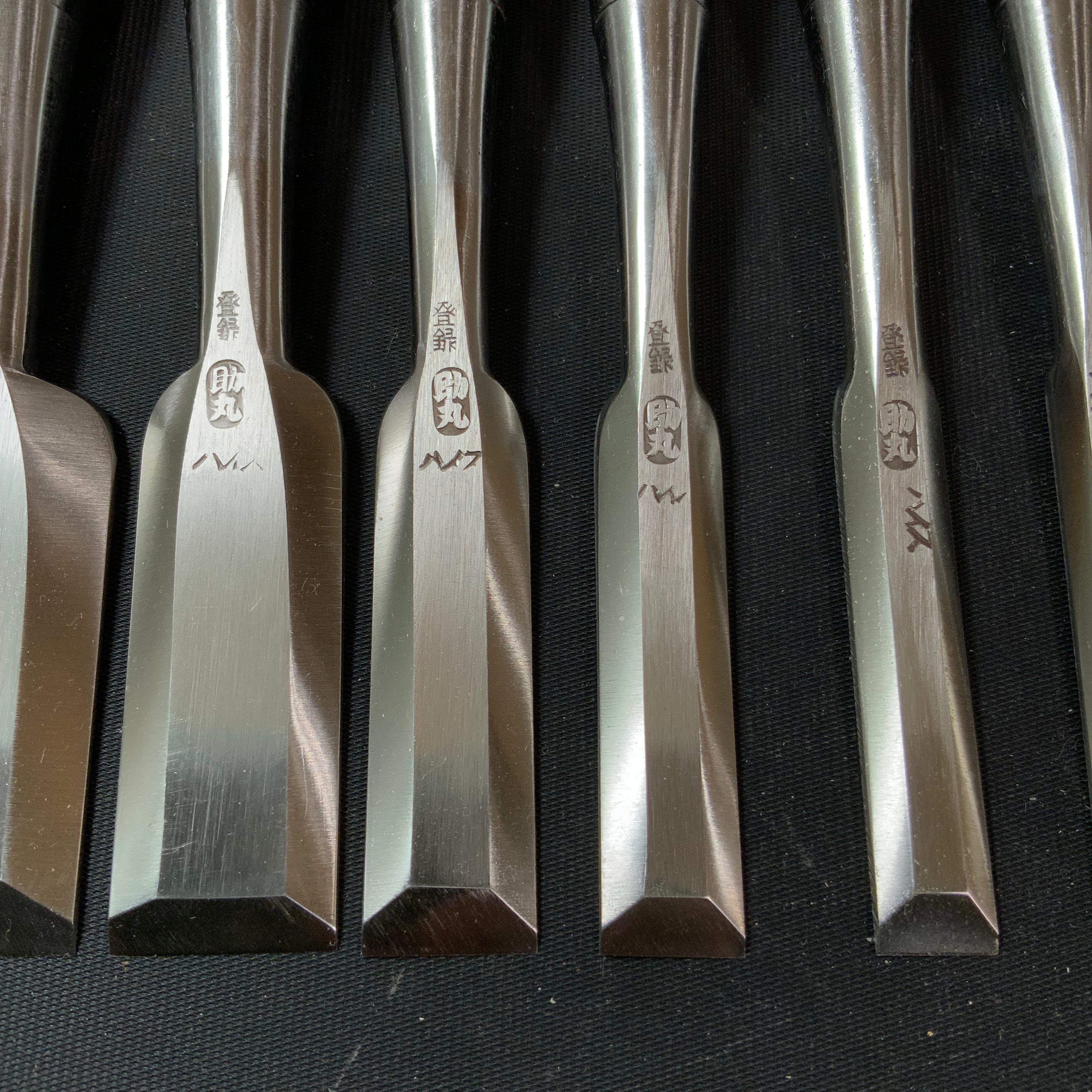 #M145 Mixed set High-Speed Steel Bench chisels set バラ鑿合わせ ハイス追入組鑿