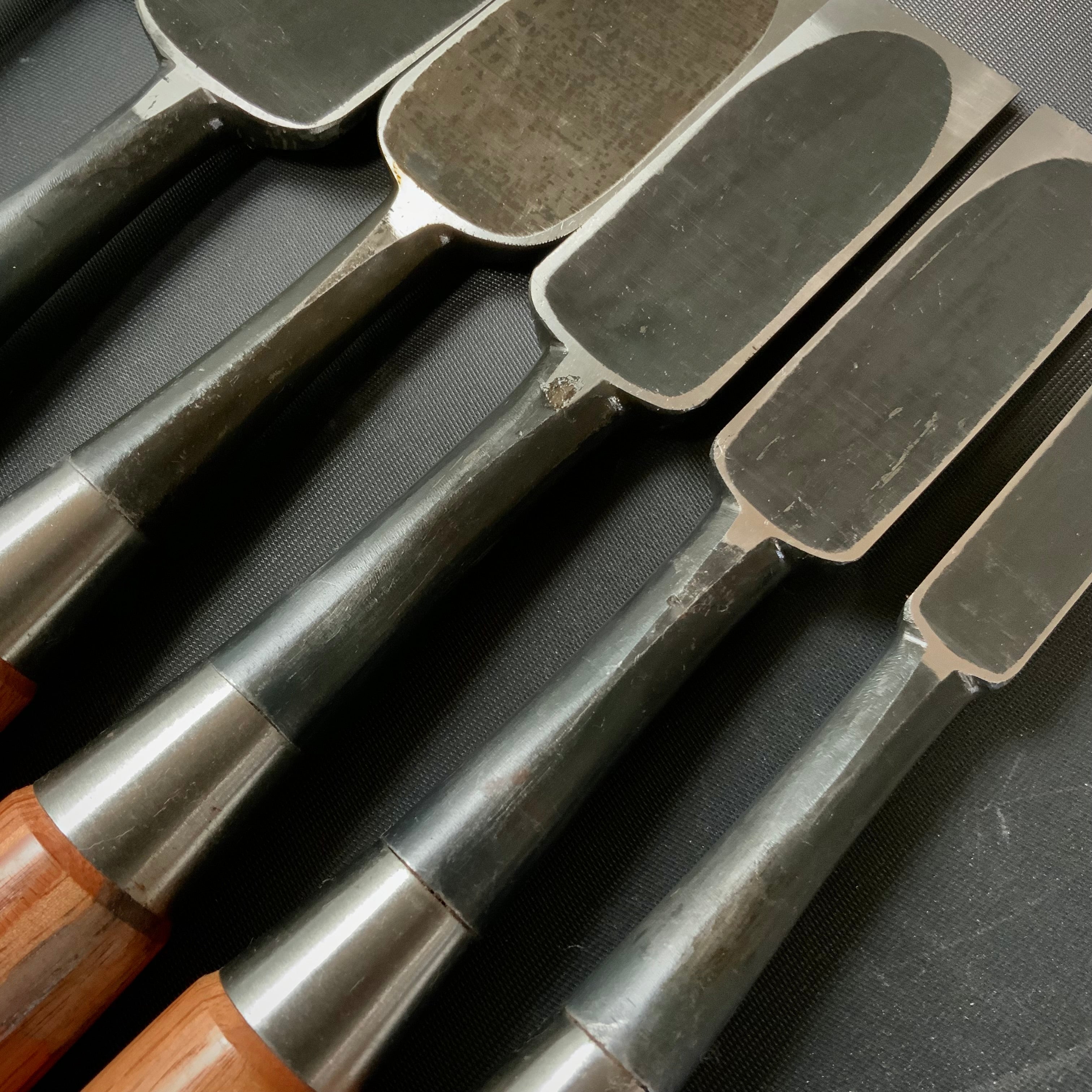 Old Stock Kanehiro Timber chisels 6piece set / 掘り出し物 兼弘 叩鑿 6本組