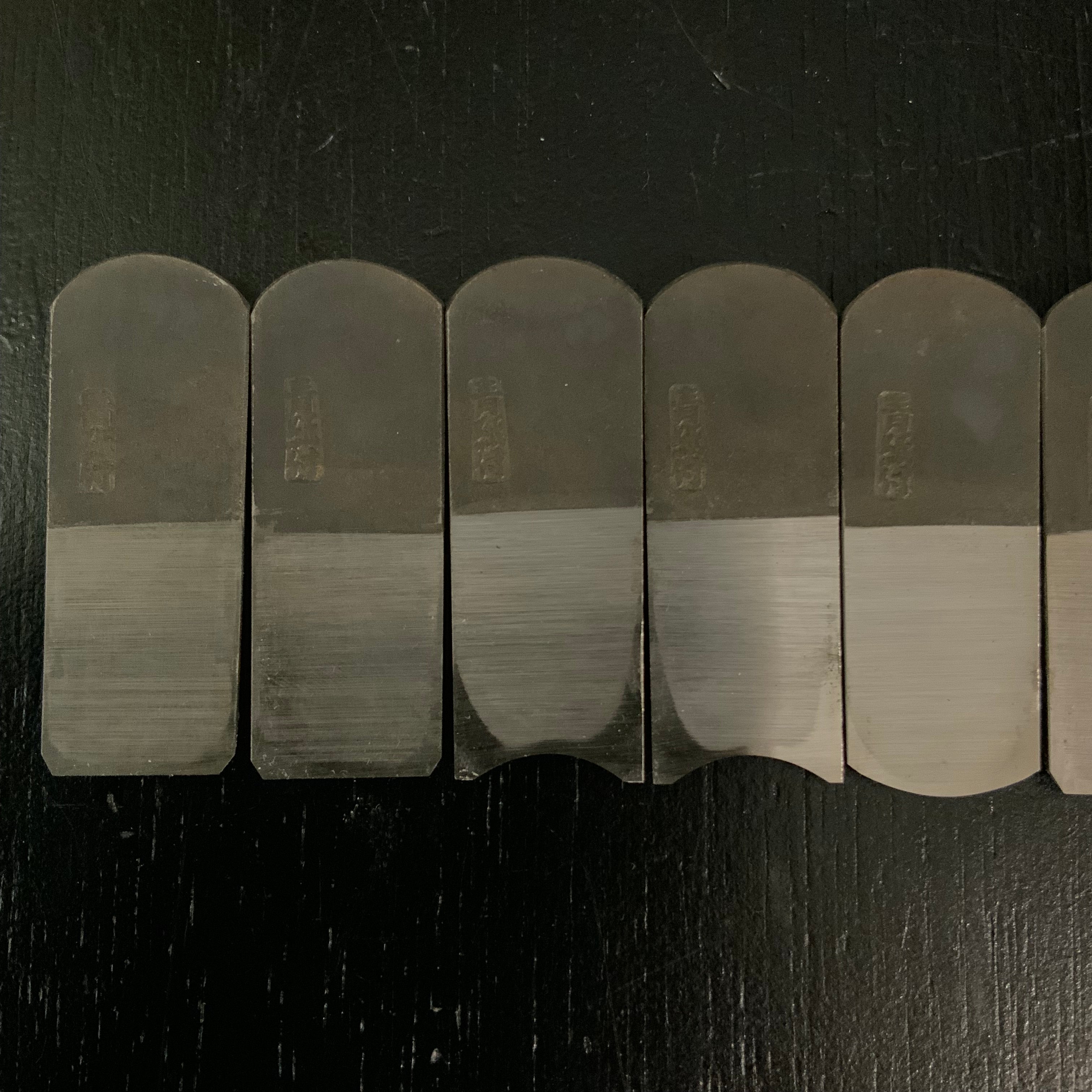 Old stock Mini Plane set (x10 planes) with Blue steel by Seikichi Sekikawa 掘出し物 関川誠吉作 細工組鉋 18mm