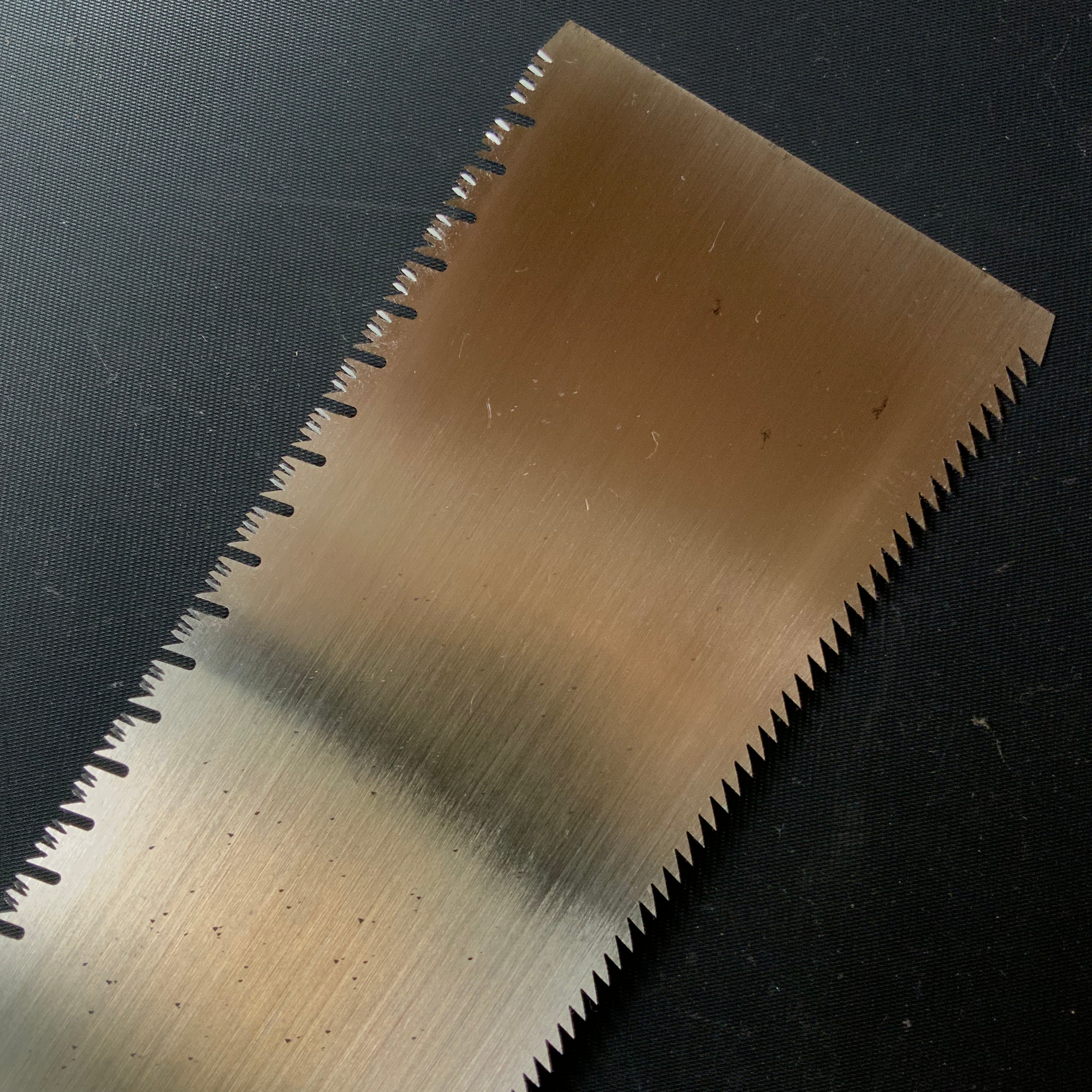 #R34 Ready to use! Old stock Double Edge Saw with Eddy Type Handles set by Kurashige 直ぐ使い 倉重栄助 目立 渦巻き柄 両刃鋸 210mm