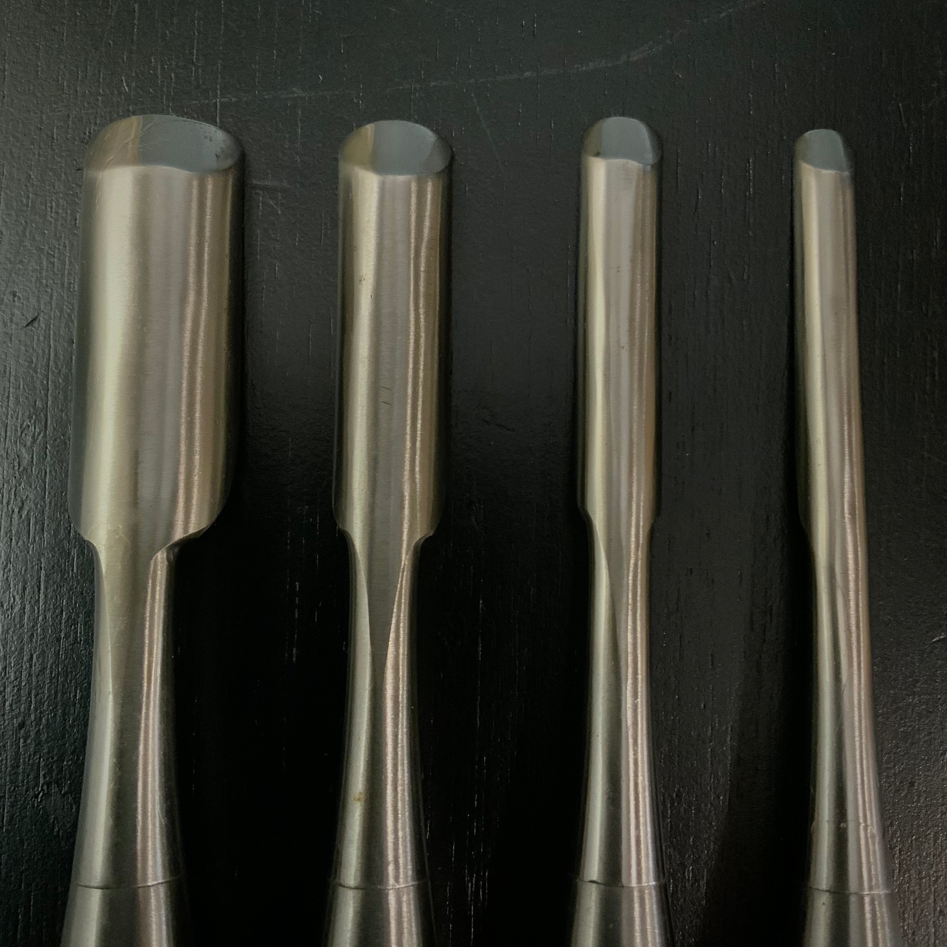 Sukemaru High-Speed Steel Uchimarunomi chisels set 4pc 助丸 ハイス 内丸鑿 Uchimarunomi 4本組
