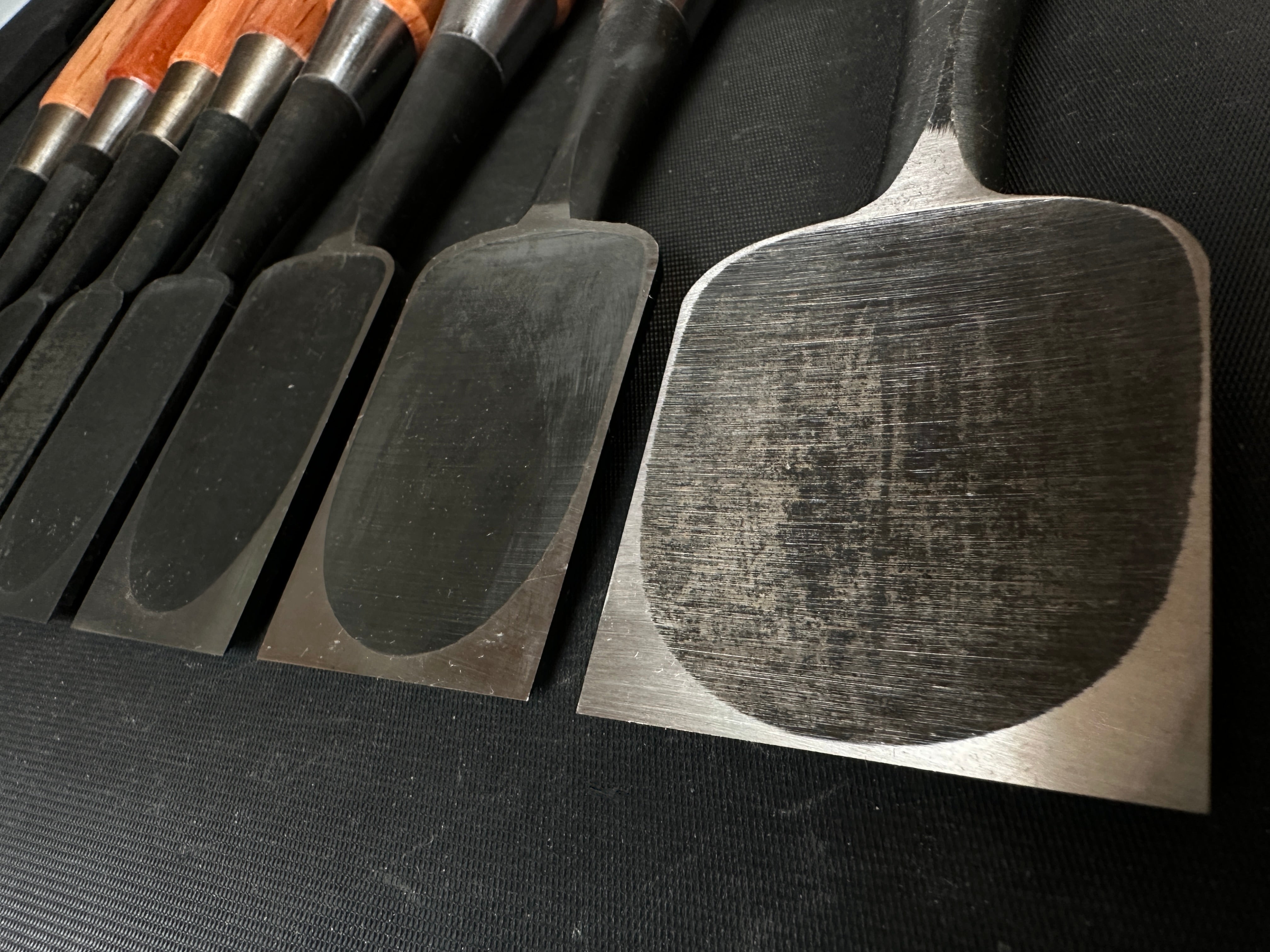 #M131 Mixed set for beginner Bench chisels set by unknown smith バラ鑿合わせ 初心者におすすめ 追入組鑿 作者不明