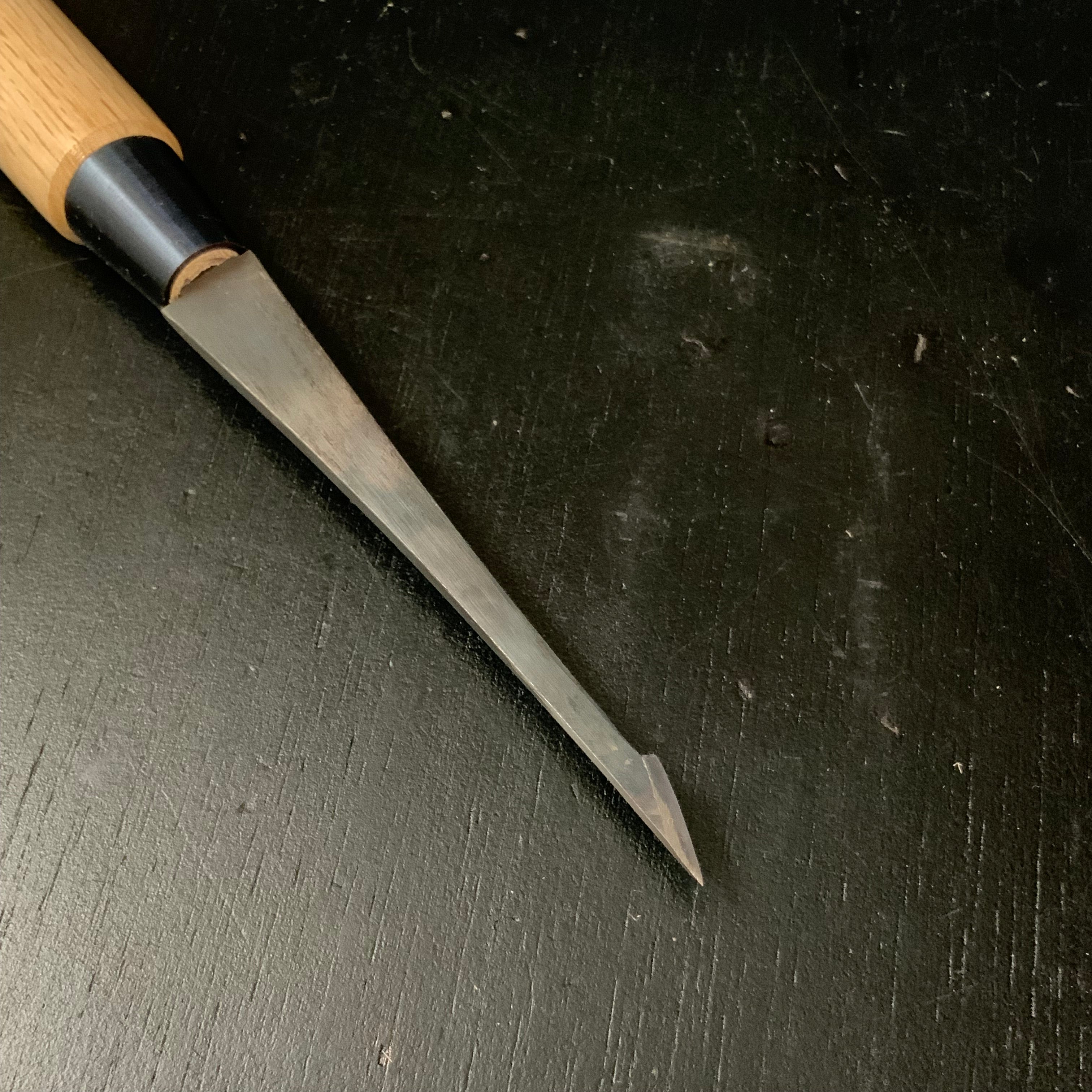 kamanomi chisel Japanses White oak handle / 鎌鑿 樫白樫柄