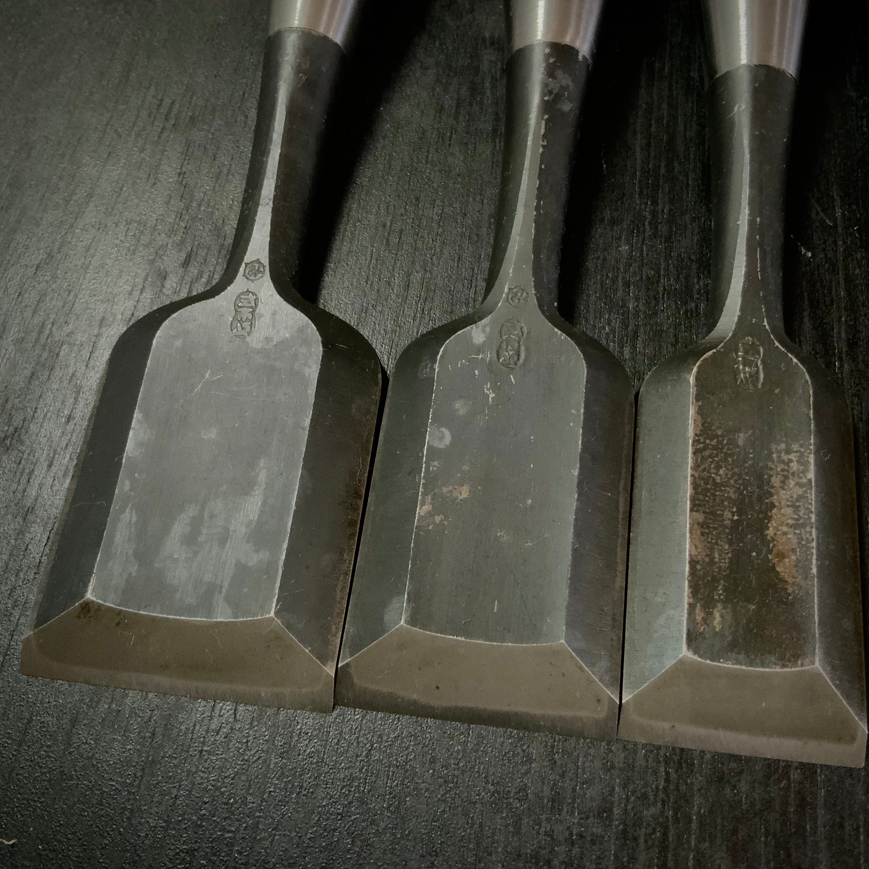 Old stock Ichihiro Bench chisels set 掘出し物 市弘 山崎勇作 追入組鑿 Oirenomi