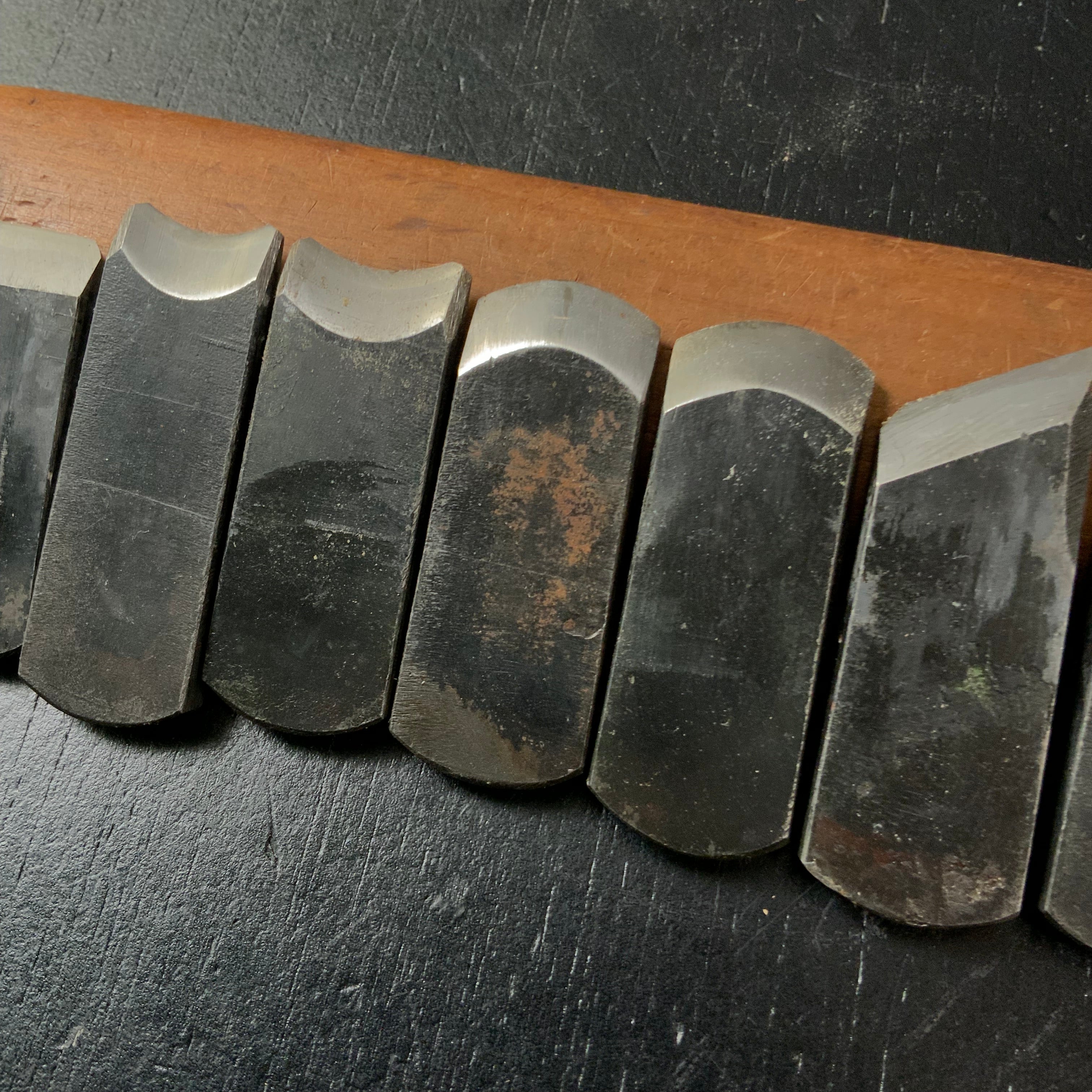 Old stock Kouetsu Mini Plane set (x8 planes) with White steel 掘出し物 広悦 細工組鉋 18mm (八本組)