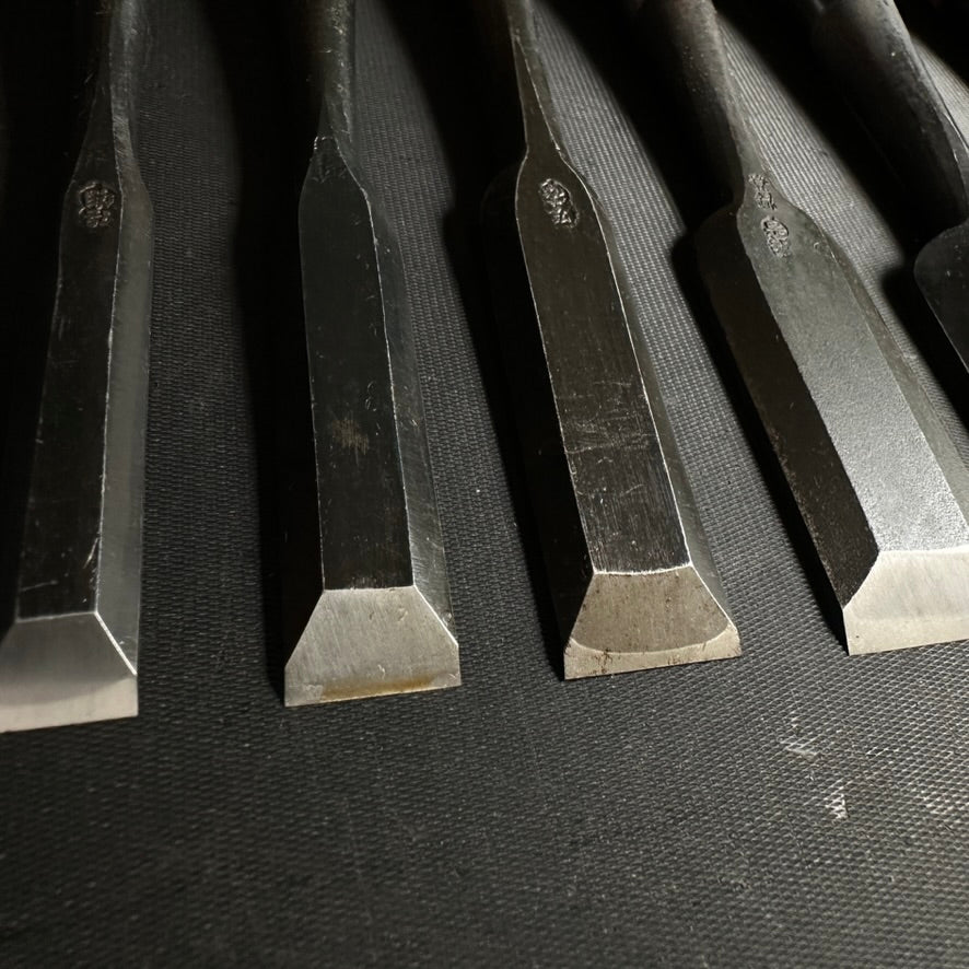 #M141 Mixed set for beginner Bench chisels set by unknown smith バラ鑿合わせ 初心者におすすめ 追入組鑿作者不明