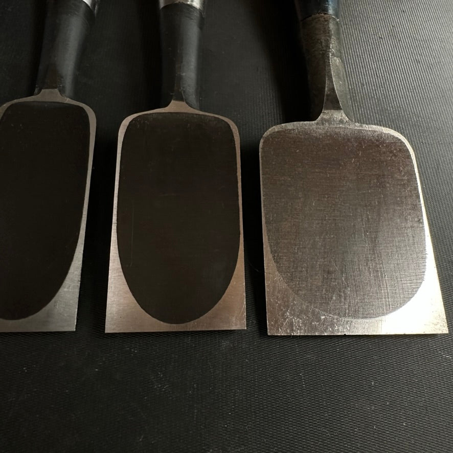 #M140 Koshihide Bench chisels set with White steel *** 越秀 追入組鑿 白紙鋼 Oirenomi