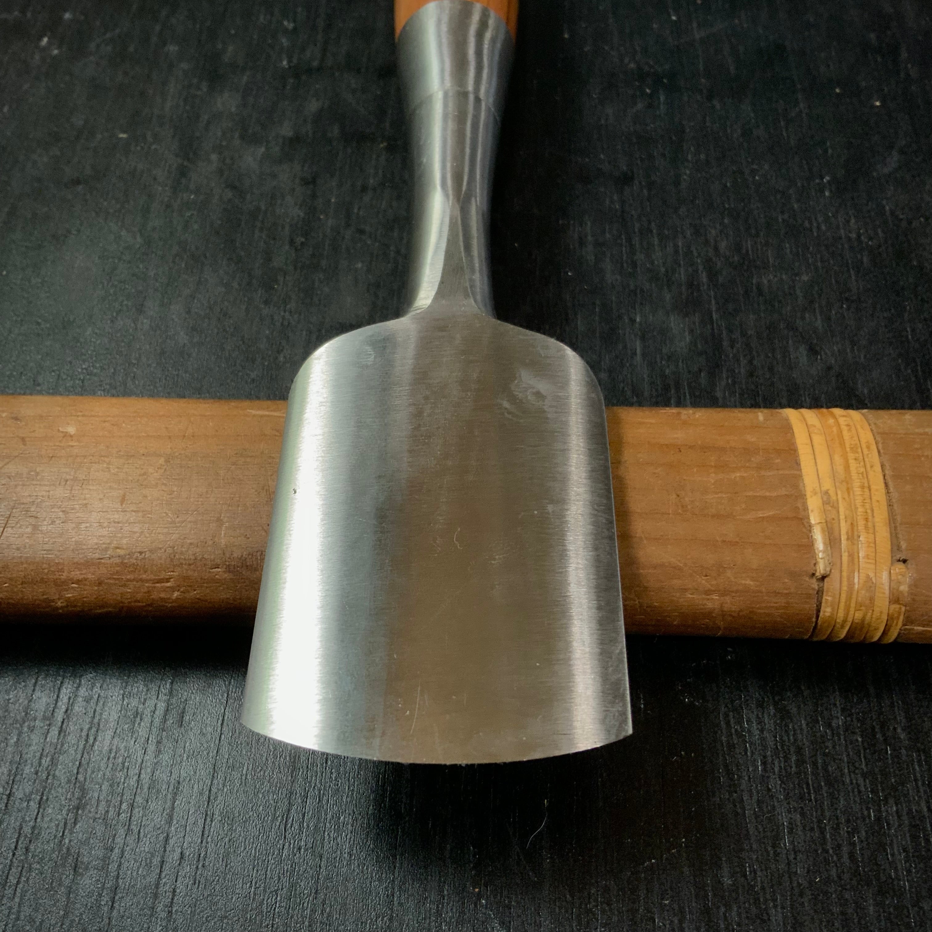 Old Stock Kuniaki Soto maru chisels with white steel 掘出し物 國明 外丸組鑿 42mm