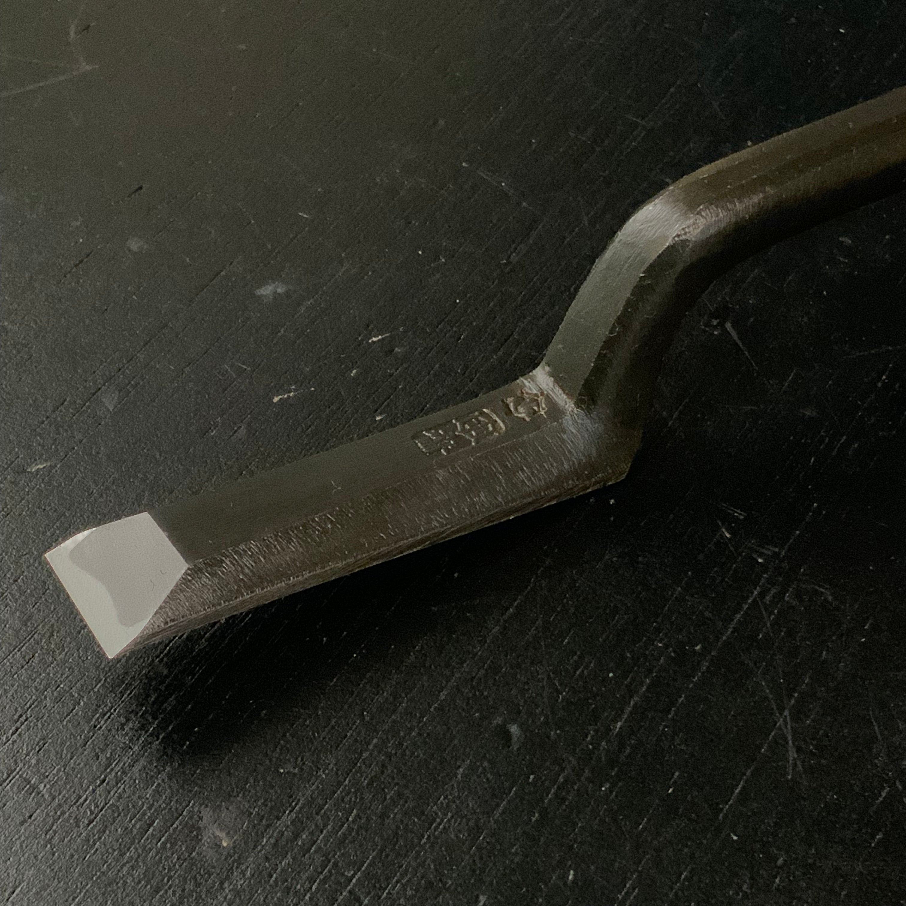 Tasai Special Trowel chisel (Kote nomi) 田斎作 面取鏝鑿 赤樫柄 15mm