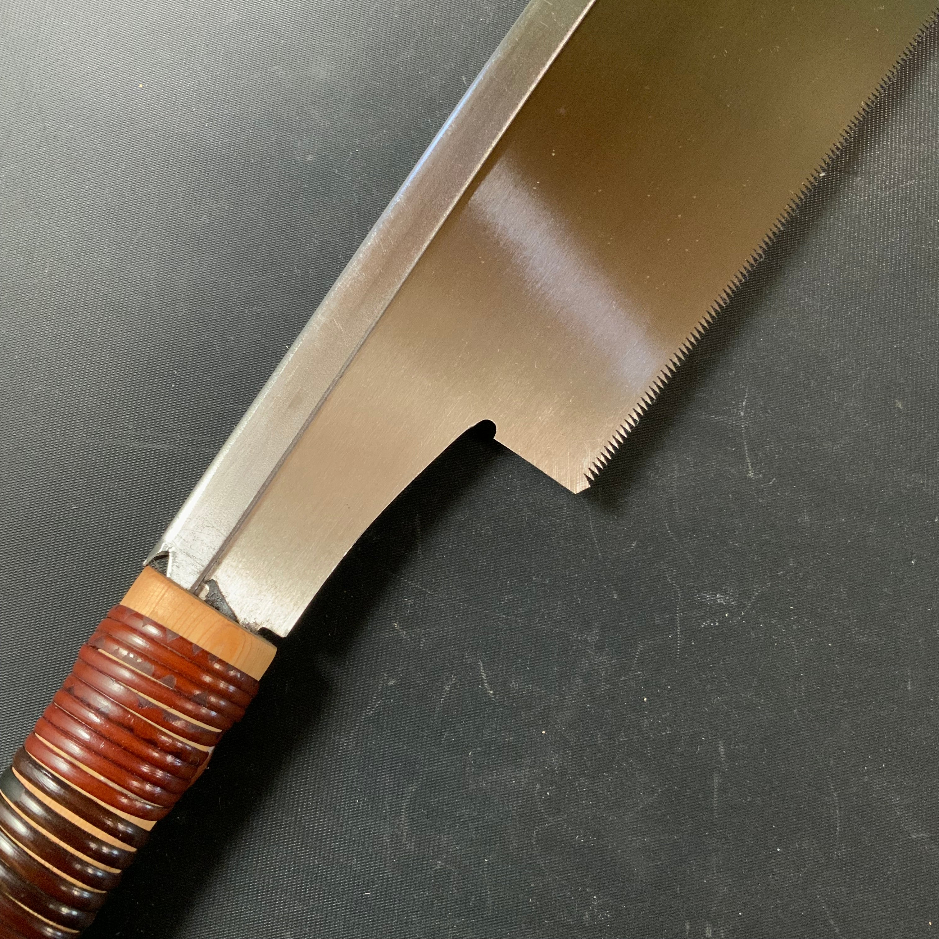 #117 Nagakatsu Dozuki Saw Rip cut with Eddy Type Handles set by Kurashige 長勝鋸 渦巻き柄 導突鋸縦挽 225mm