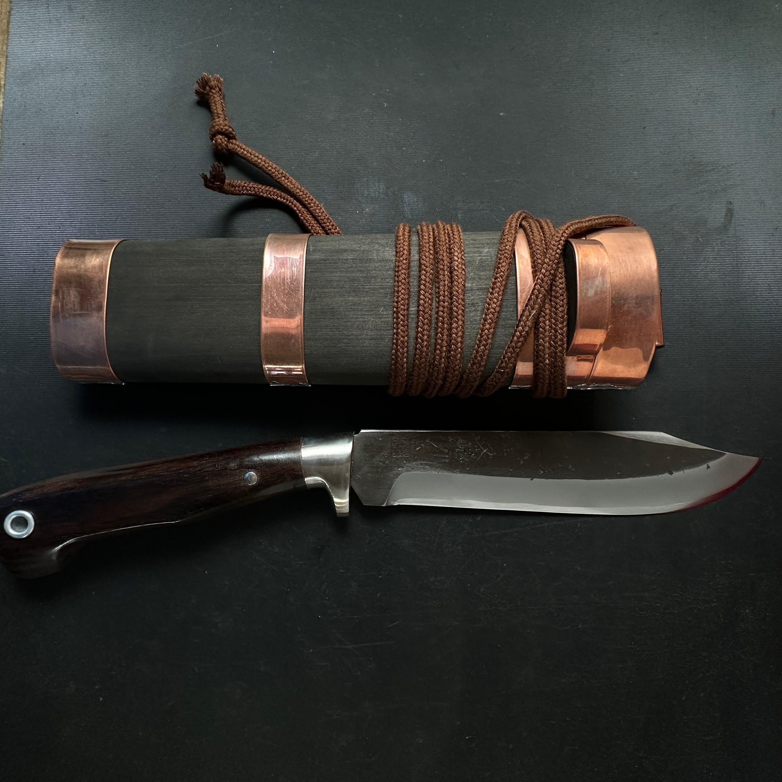 味方屋 日野浦司作 両刃なた 味方屋作 剣鉈 両刃 黒打ち 240mm